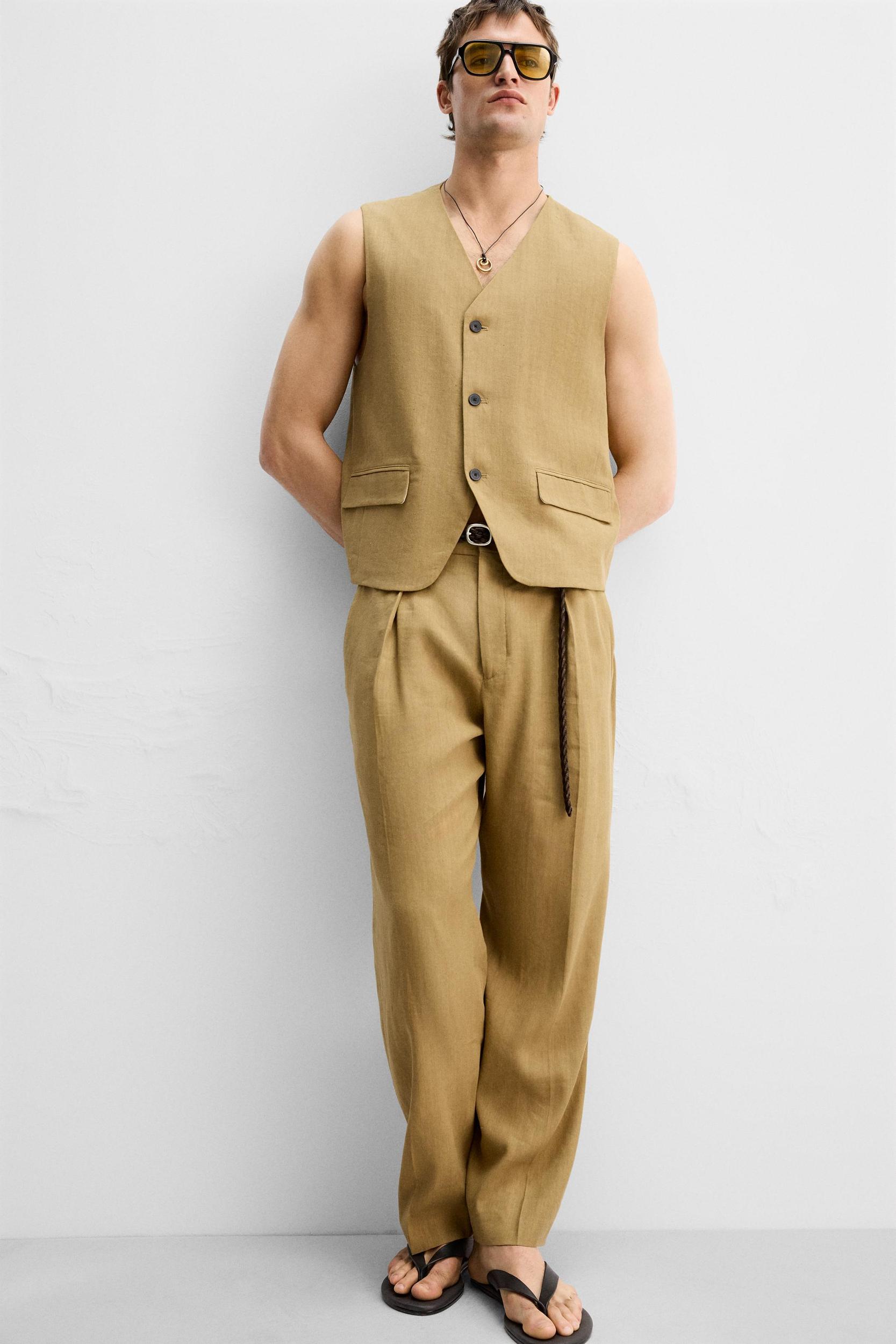 LIMITED EDITION LINEN-LYOCELL SUIT PANTS Product Image
