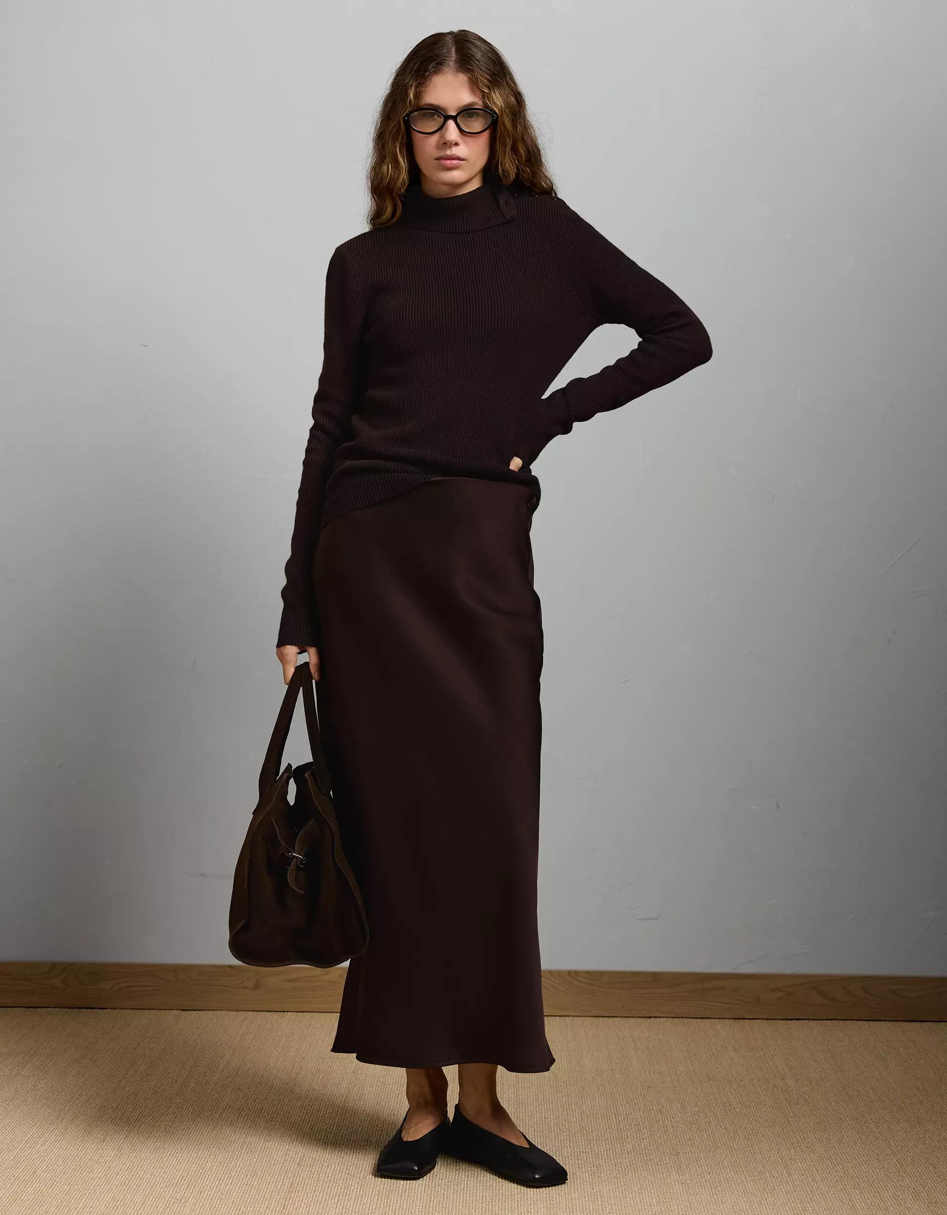 AE77 Premium Striped Shaker Stitch Sweater Product Image