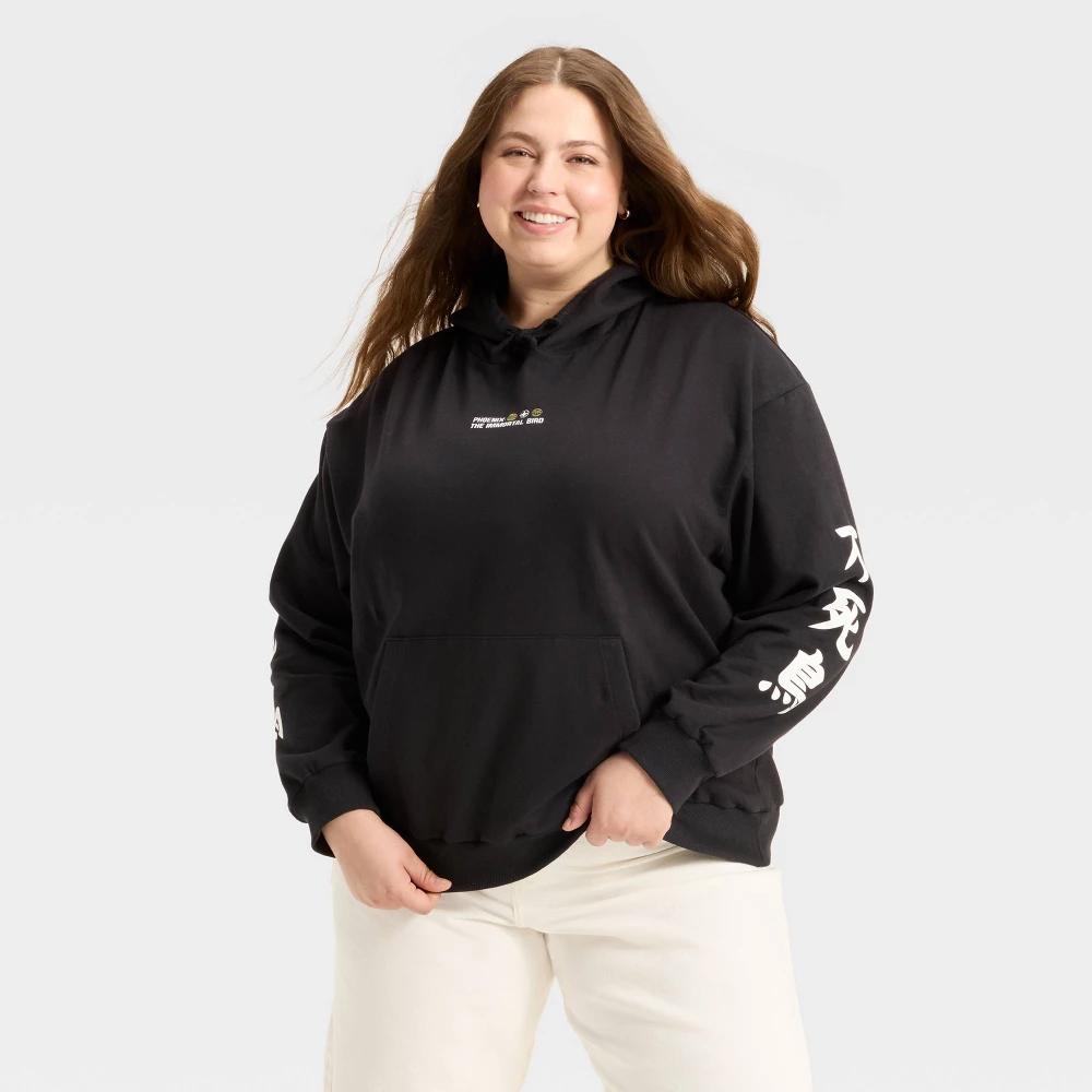Women's Strength in Power Graphic Hoodie Sweatshirt - Black Product Image