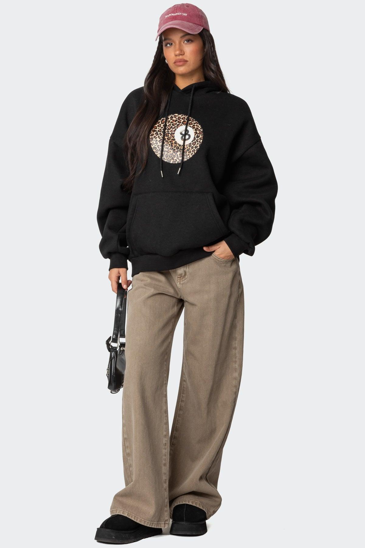 Leopard 8 Oversized Hoodie Product Image