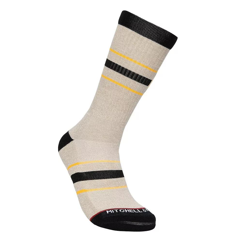 ��Mitchell & Ness  Cream Boston Bruins Vintage Crew Socks, Men's, Size: Large/XL, Beige Product Image