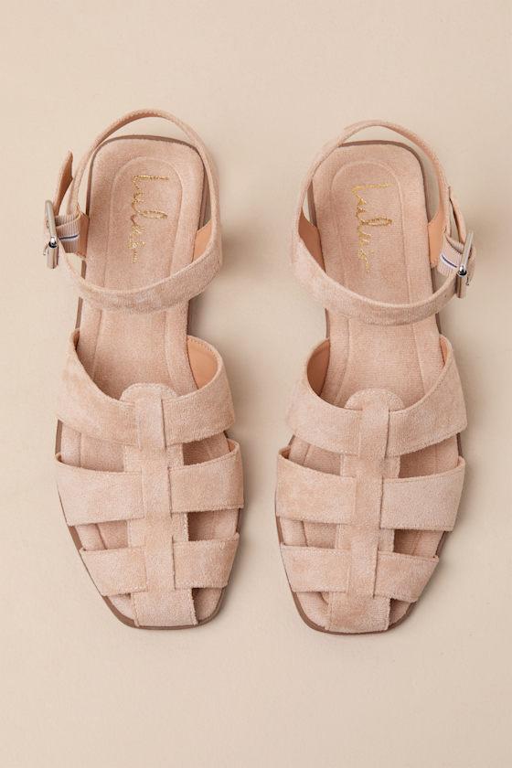 Rigmore Taupe Suede Fisherman Sandals Product Image