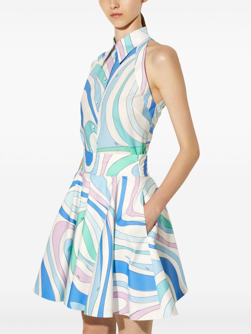 Marmo-print A-line miniskirt Product Image