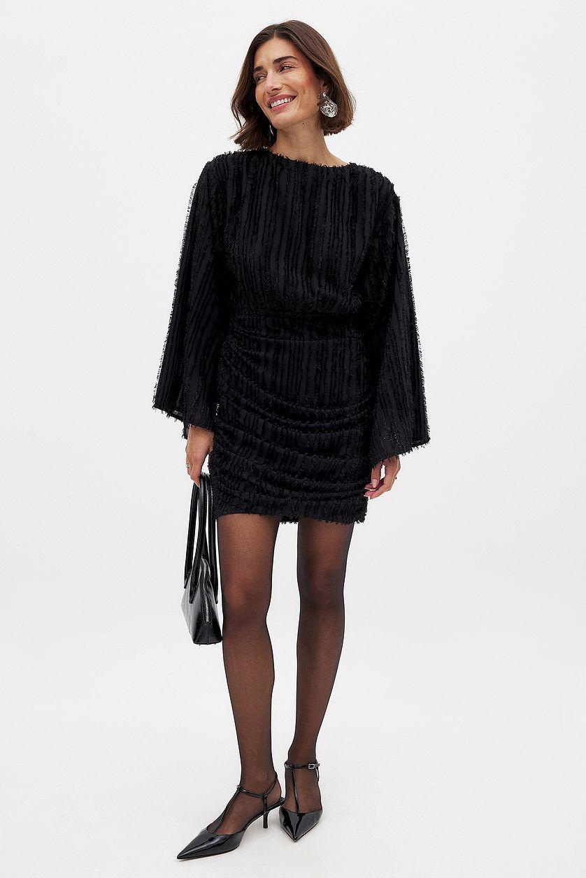 Open Back Fringe Mini Dress Product Image