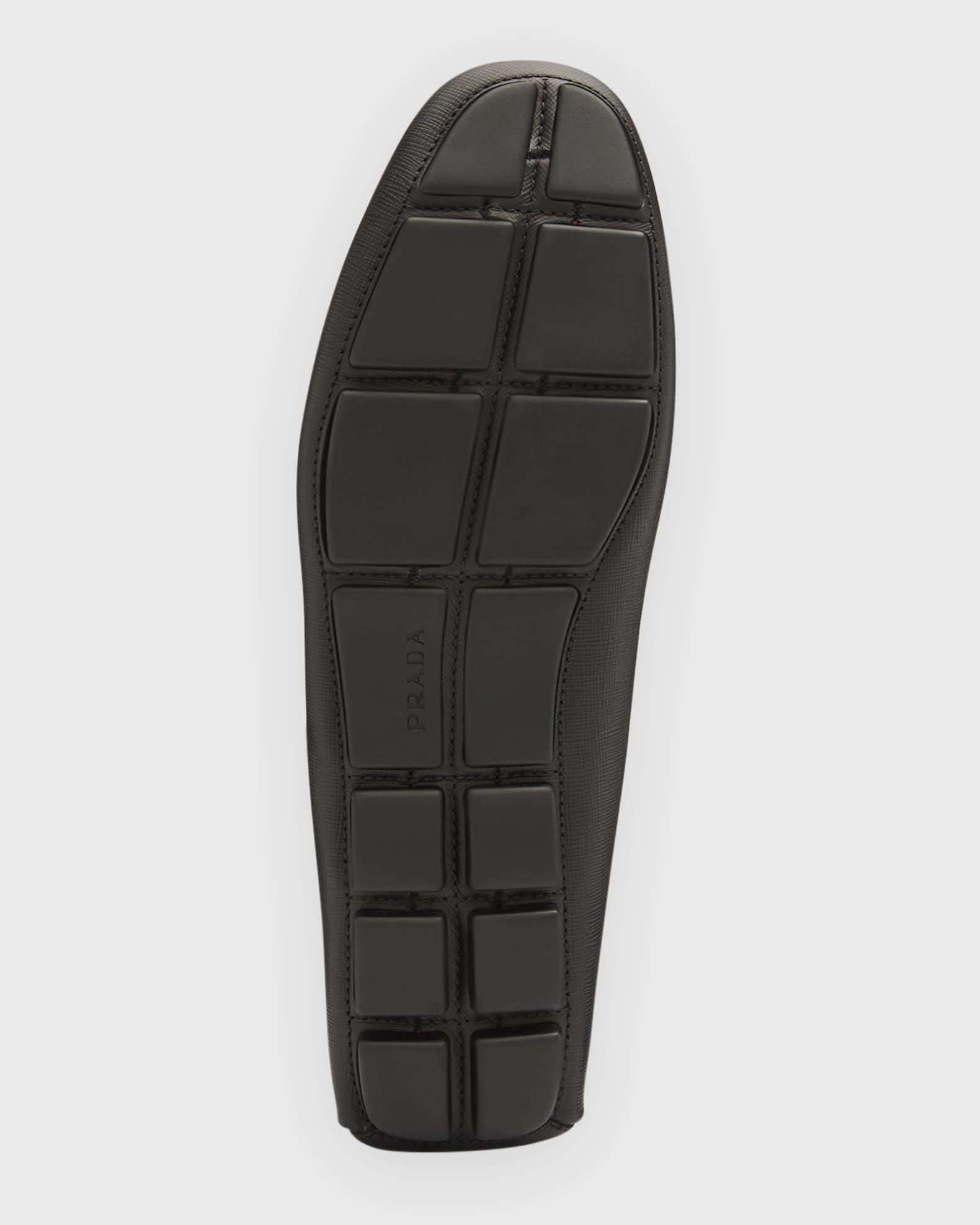 Men's Saffiano Leather Penny Drivers Product Image