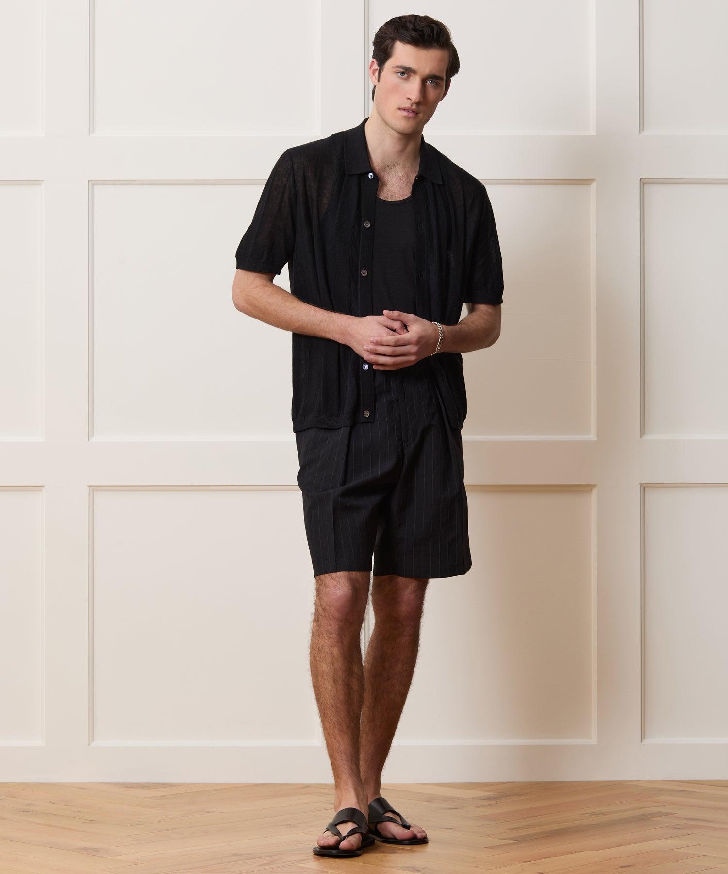 Italian Linen Sweater Polo Product Image