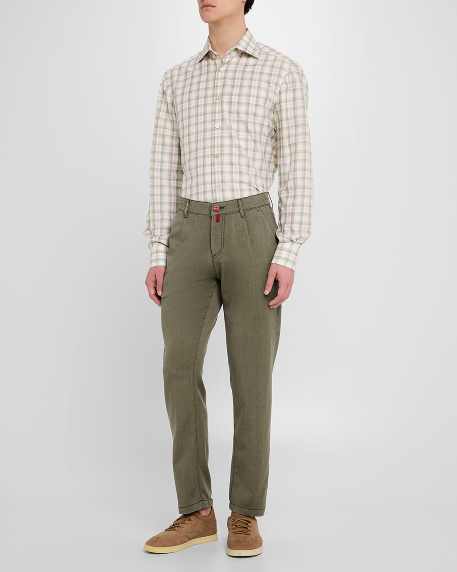 Men's Cotton Check Sport Shirt Product Image