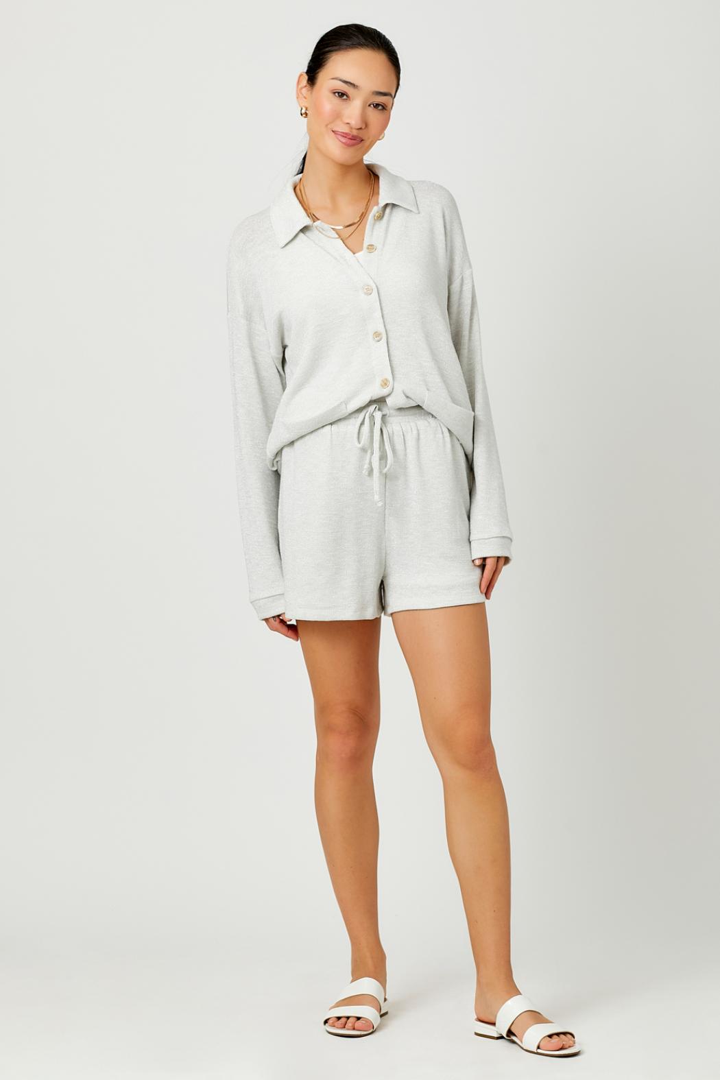 Shimmer Drawstring Shorts Product Image