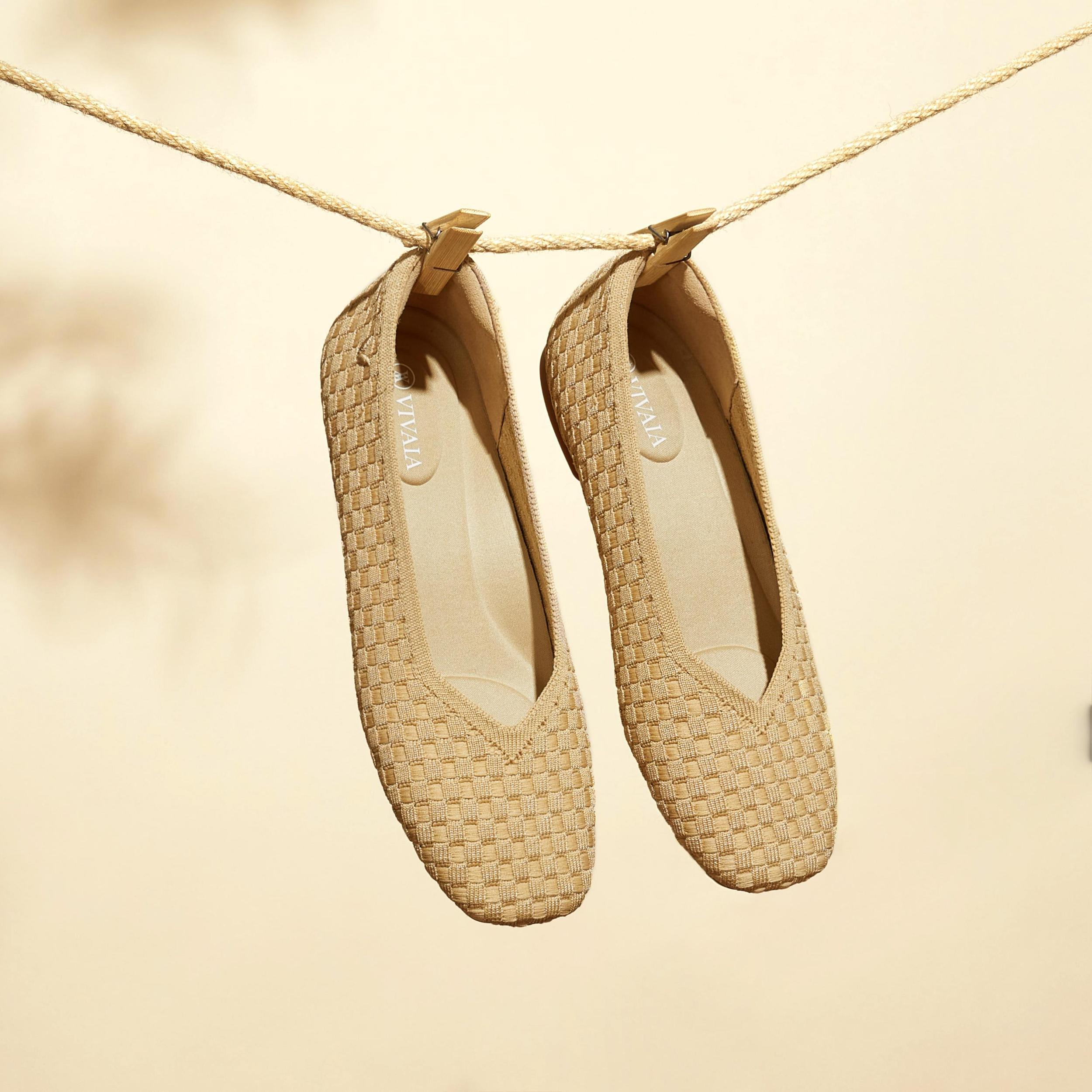 Square-Toe V-Cut Flats (Margot 2.0) Product Image