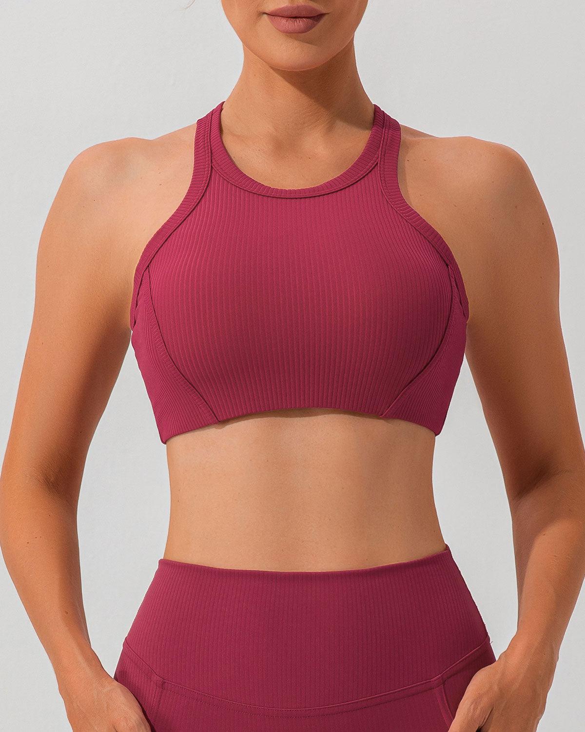 Red I-back Yoga Tank Top Product Image