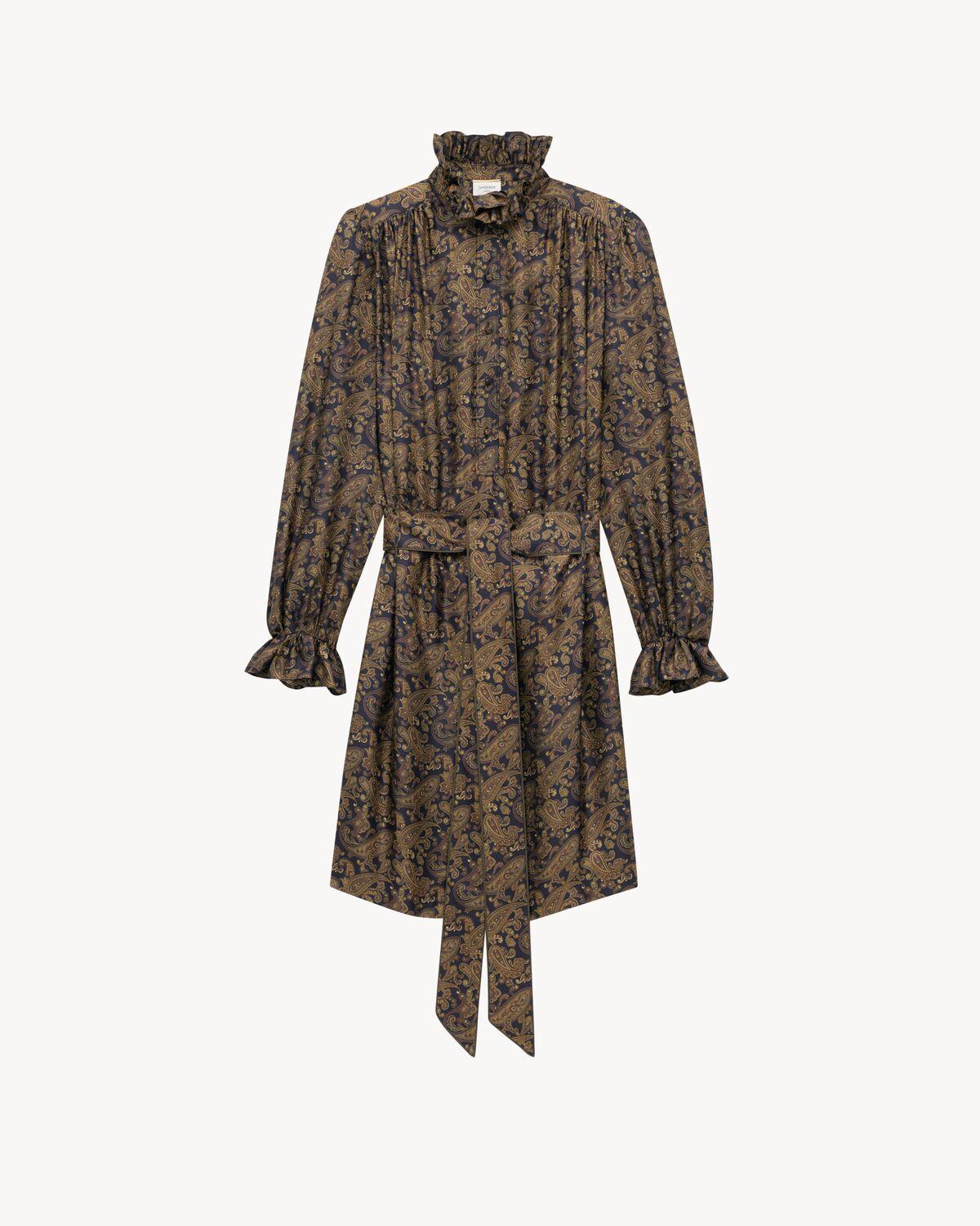 dress in paisley silk twill Product Image