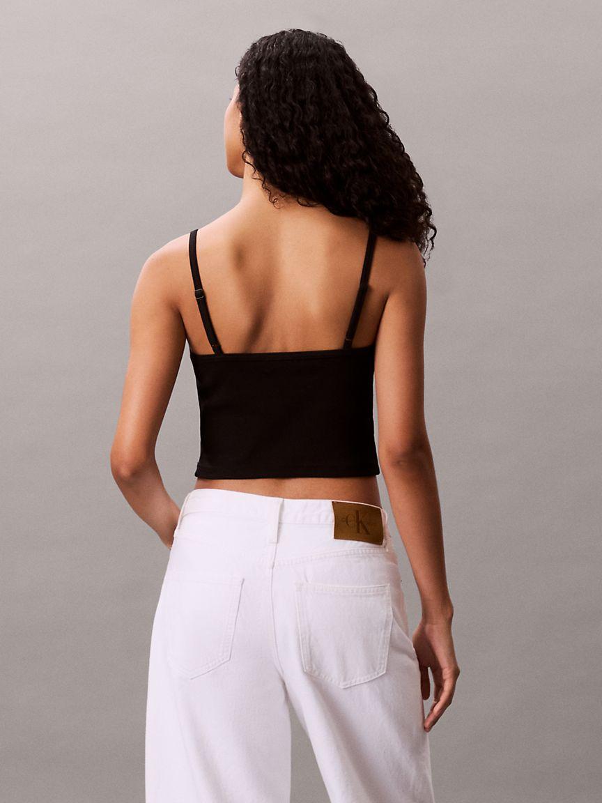 Ribbed Cropped Tank Top Product Image