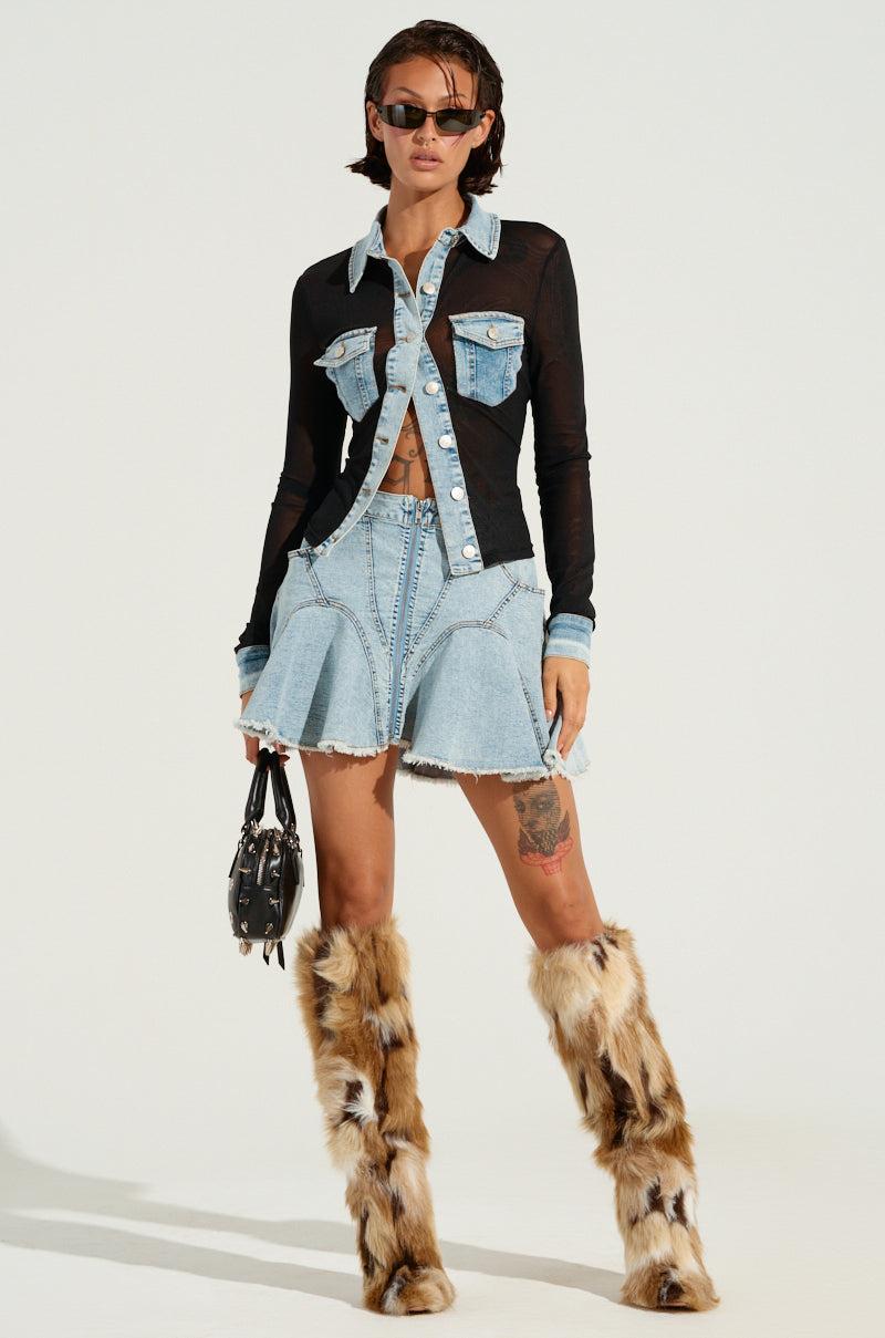 MIXED VIBES MINI SKIRT Product Image