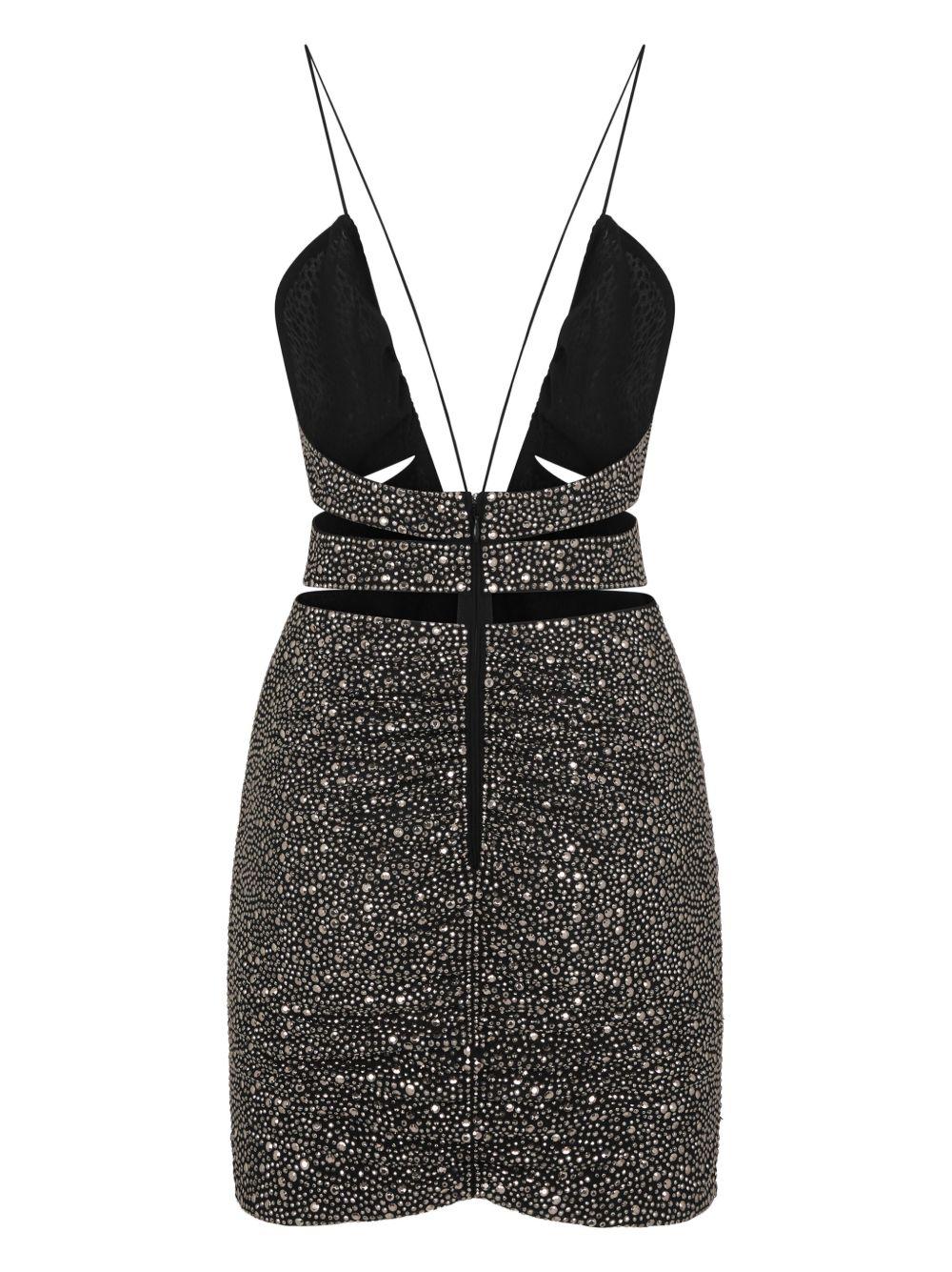 crystal-embellished ruched minidress Product Image