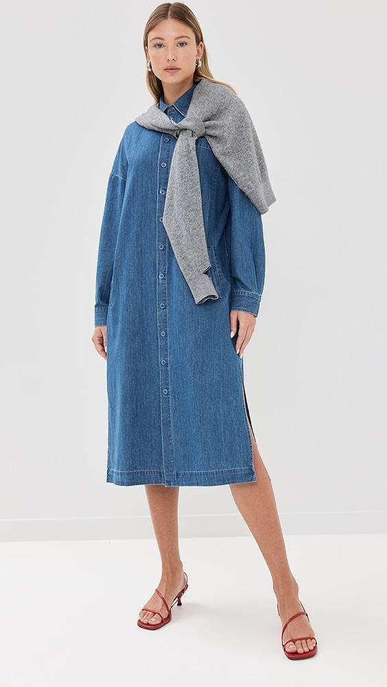 Tibi Lightweight Stone Wash Denim Shirtdress | Shopbop Product Image