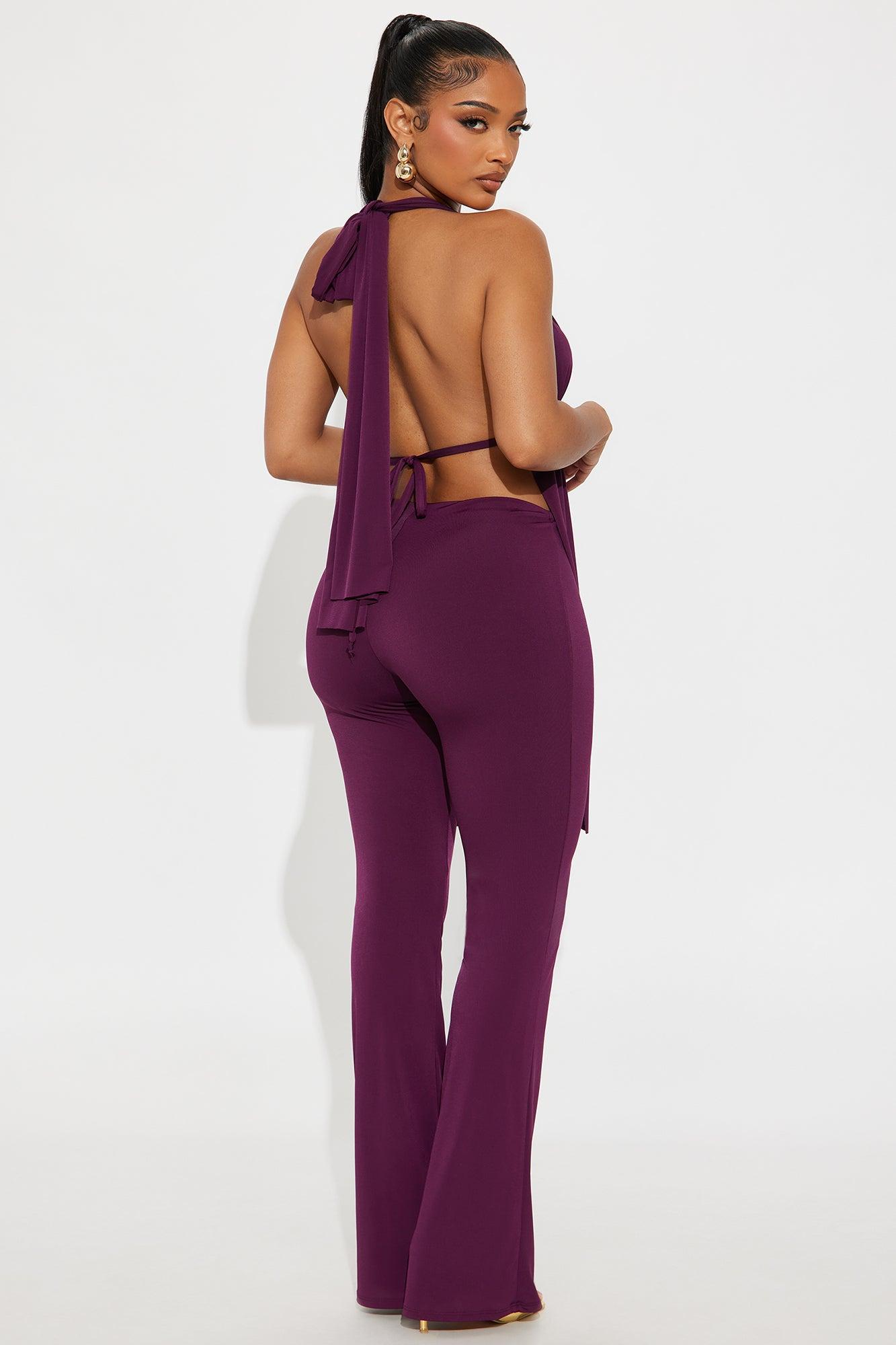 Midnight Mirage Pant Set - Plum Product Image