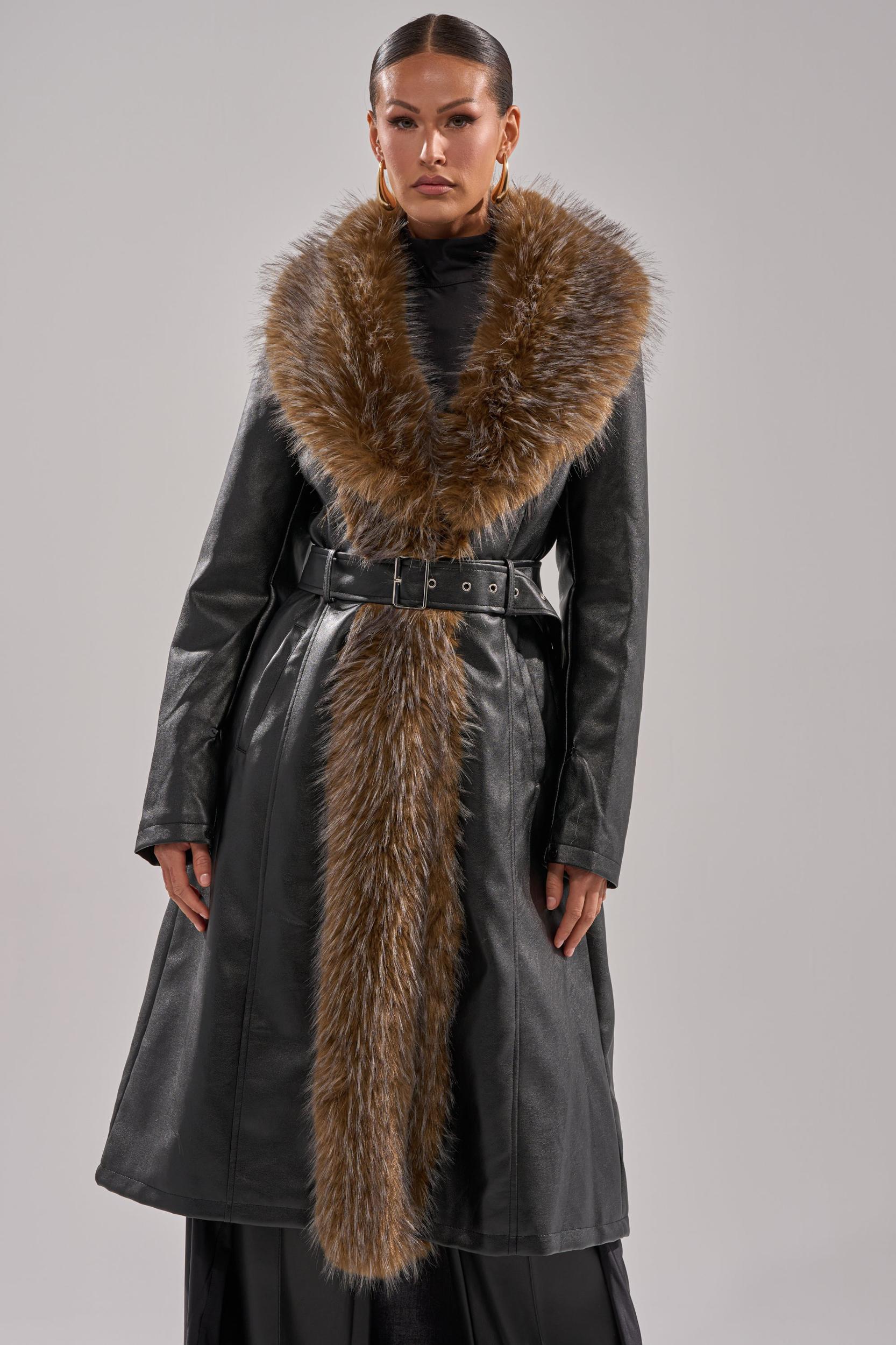VOODOO FUR TRIM TRENCH Product Image