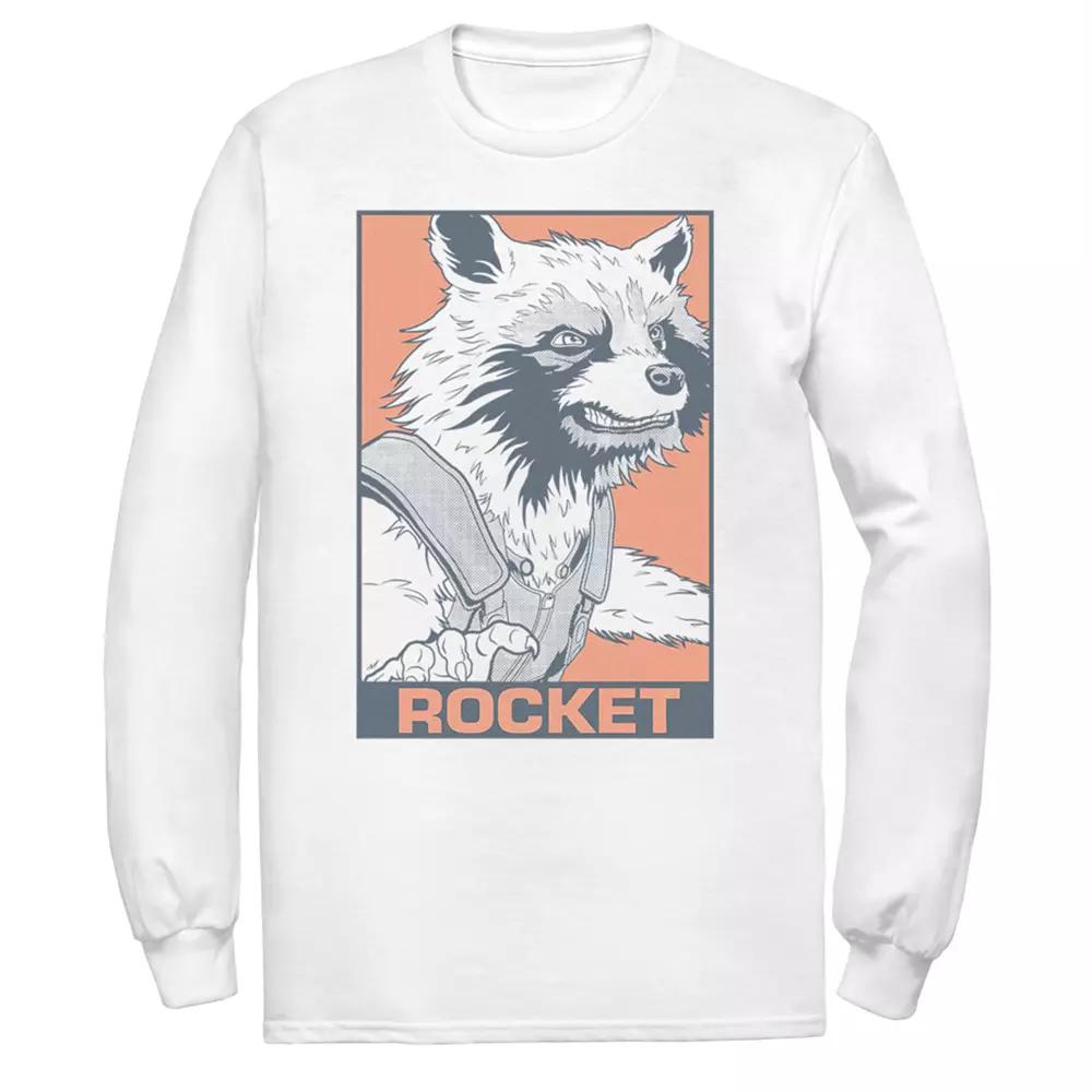 Men's Marvel Avengers Endgame Pop Rocket Poster Long Sleeve Tee,  Product Image