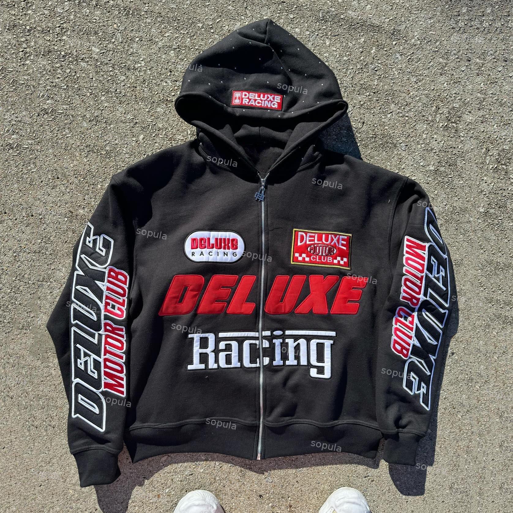 Vintage Deluxe Graphic Hip Hop Oversized Zip Up Hoodie Product Image