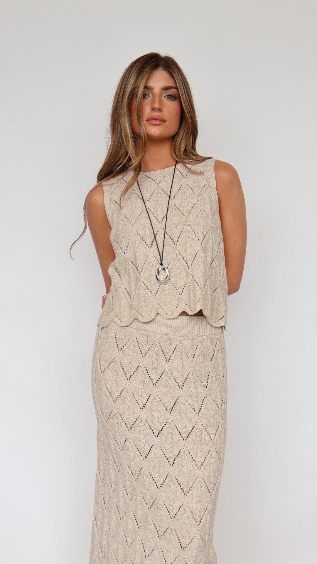 Scallop Knit Top Product Image