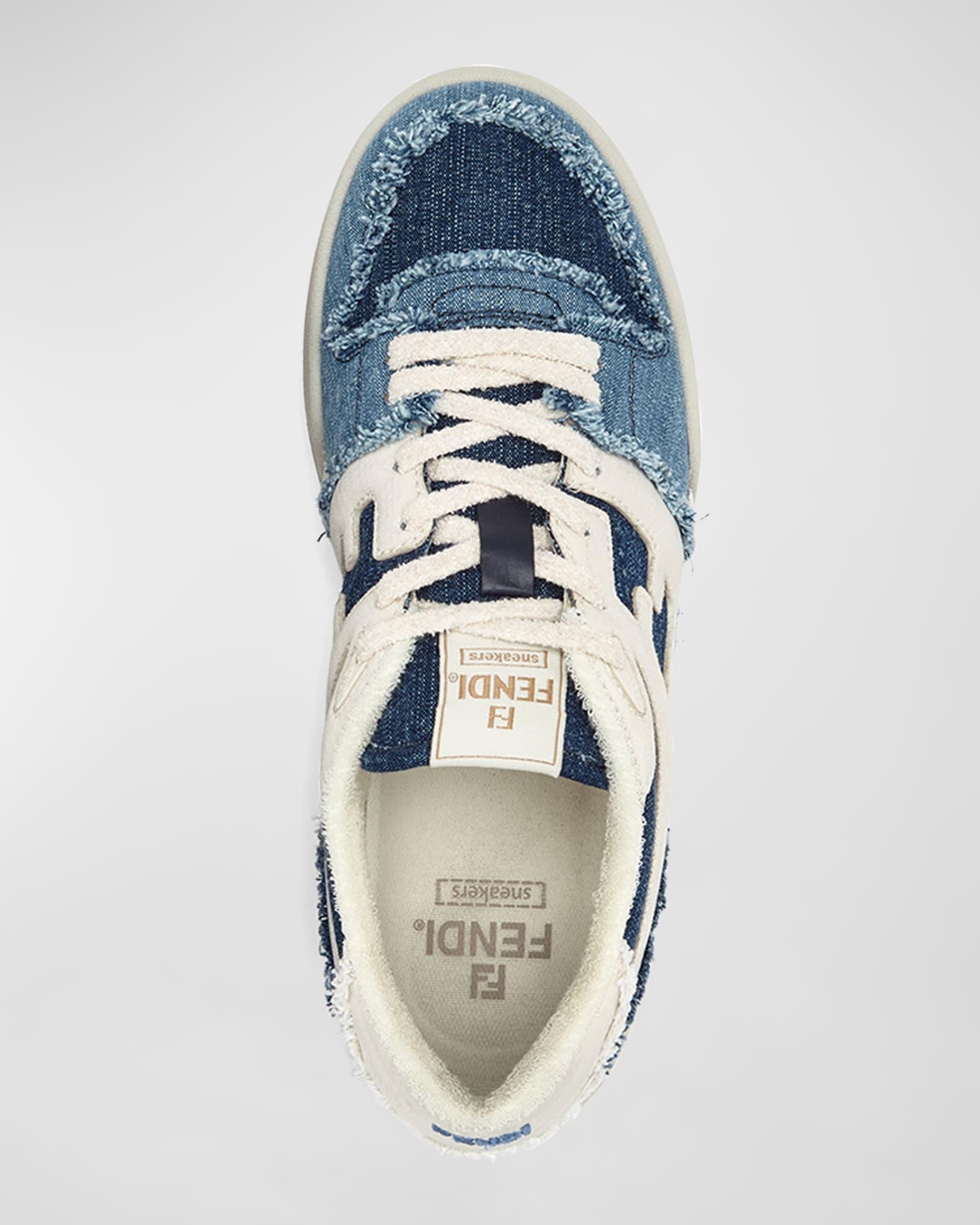 Men's Match Mixed Denim Low-Top Sneakers Product Image