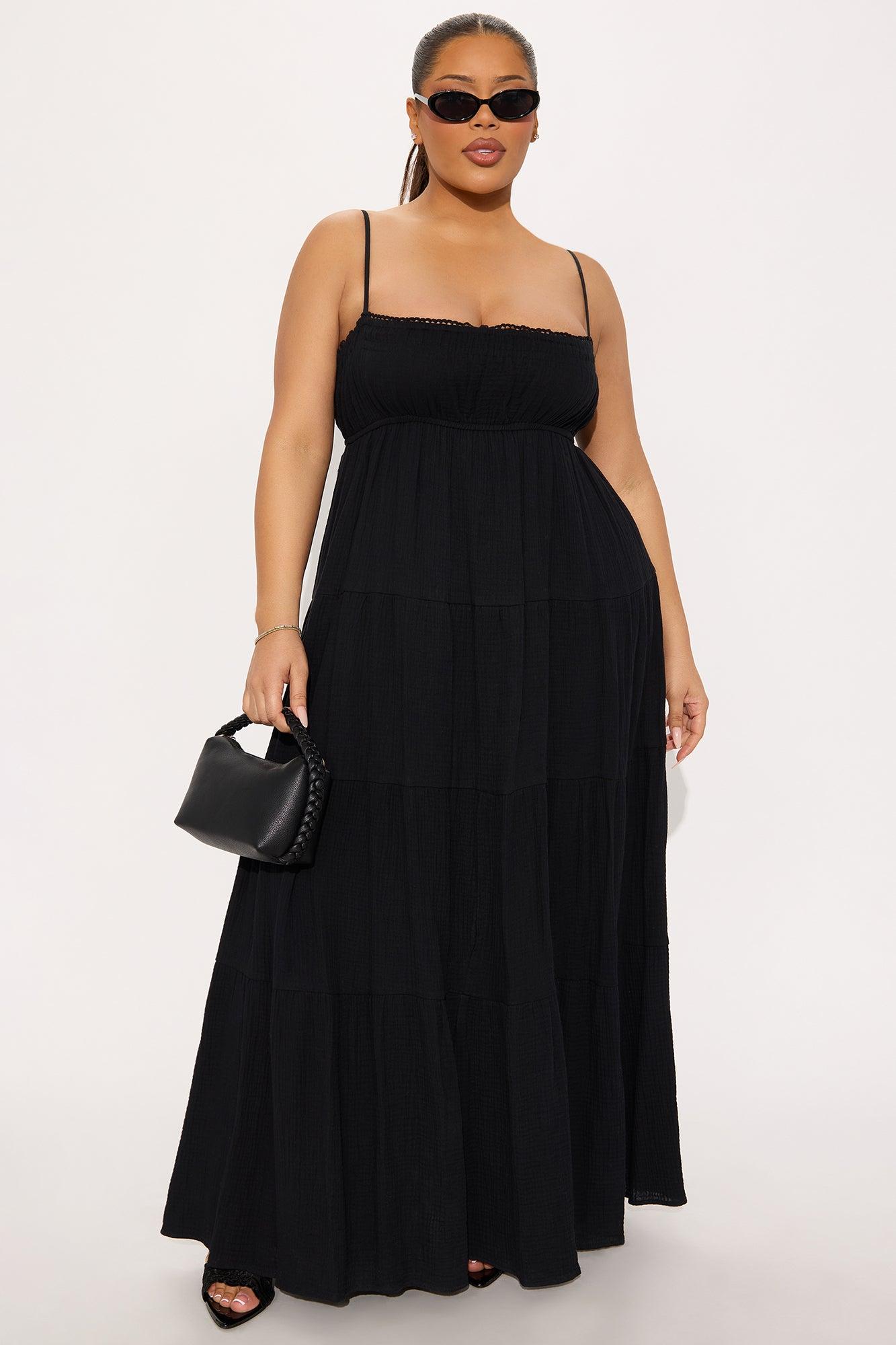 Heidi Flowy Maxi Dress - Black Product Image