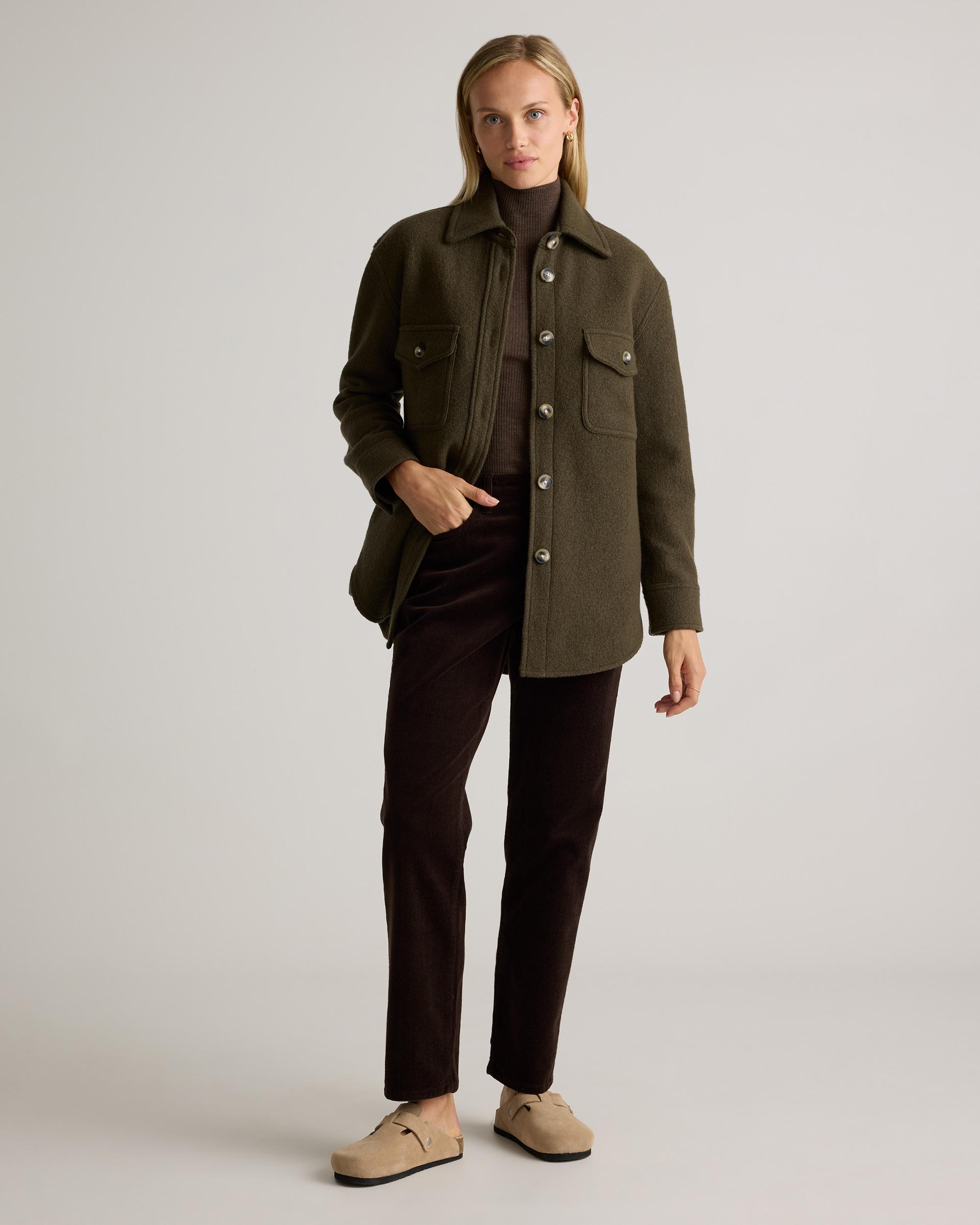 Quince | Women's 100% Merino Wool Shirt Jacket Size XL Product Image