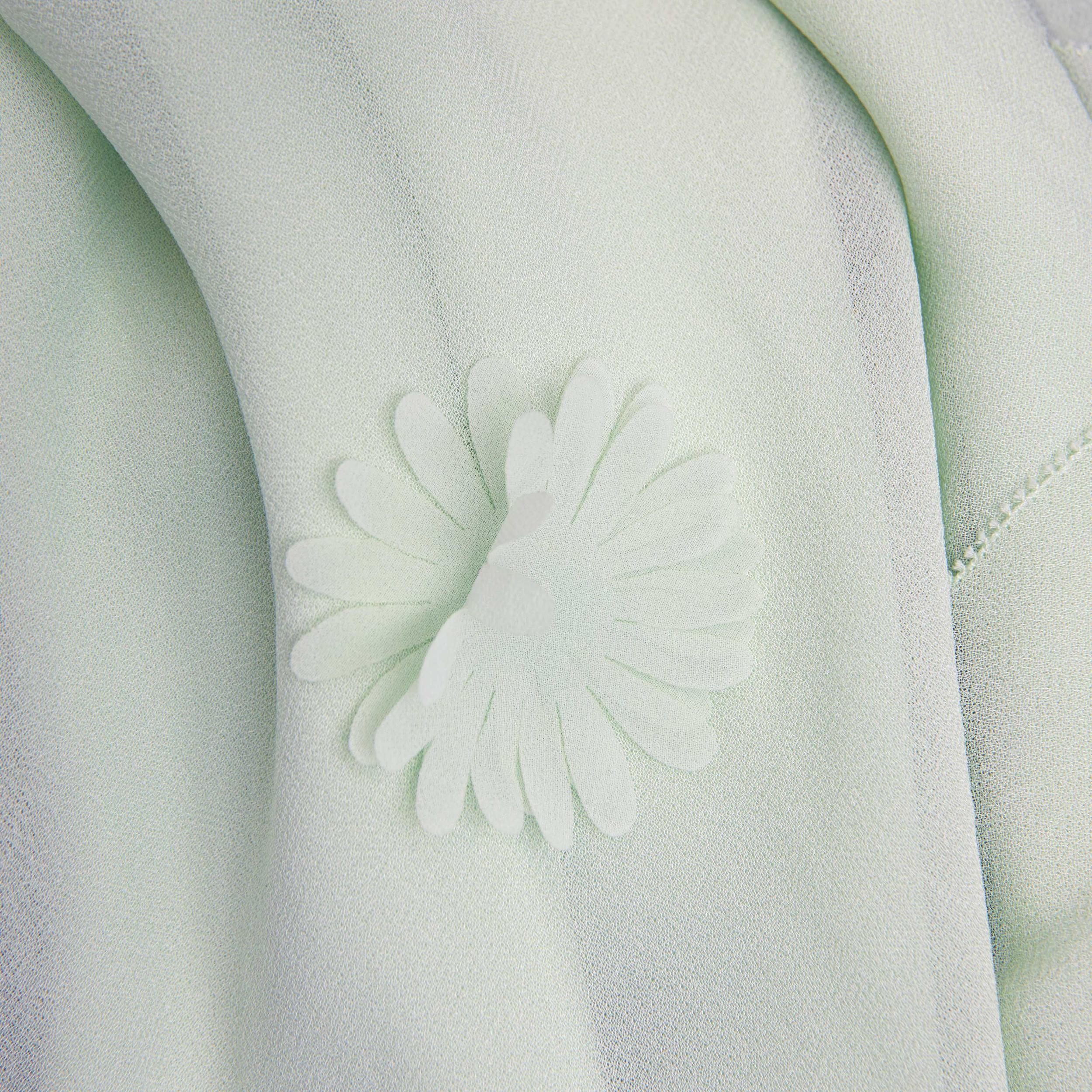 Mint Georgette Flower Maxi Dress Product Image