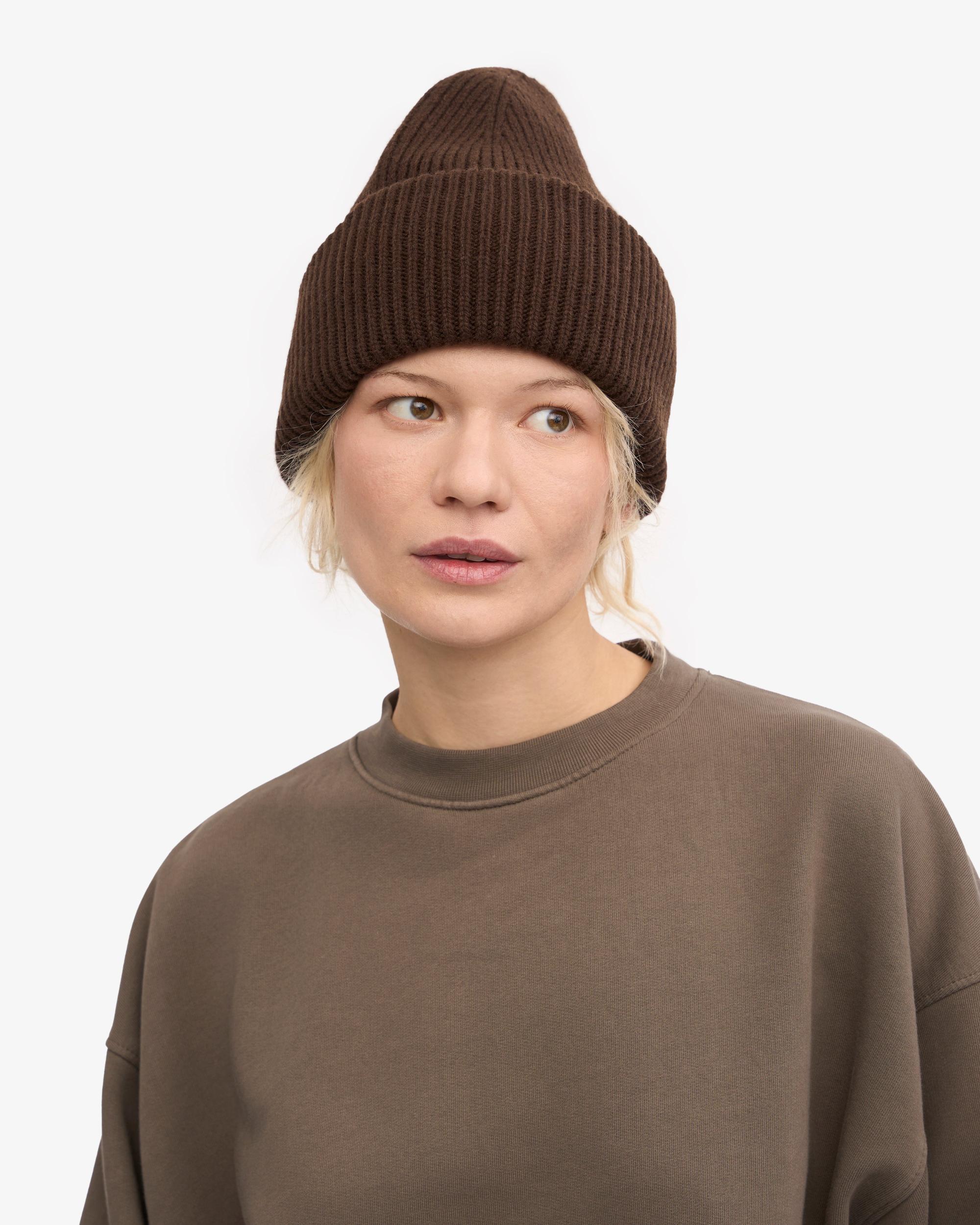 Merino Wool Hat - Coffee Brown Product Image