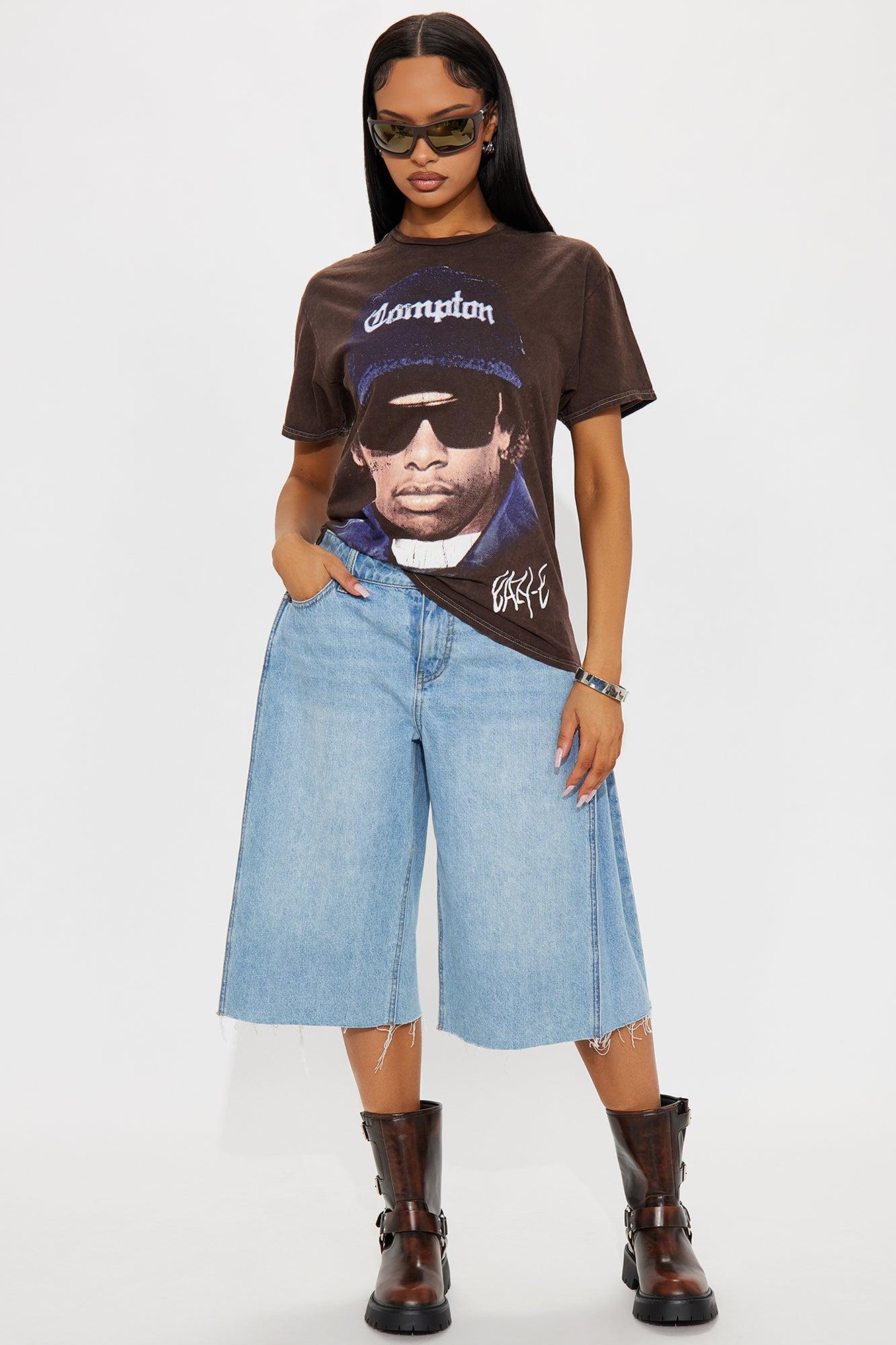 Eazy E Oversized Washed Tee - Brown Wash Product Image