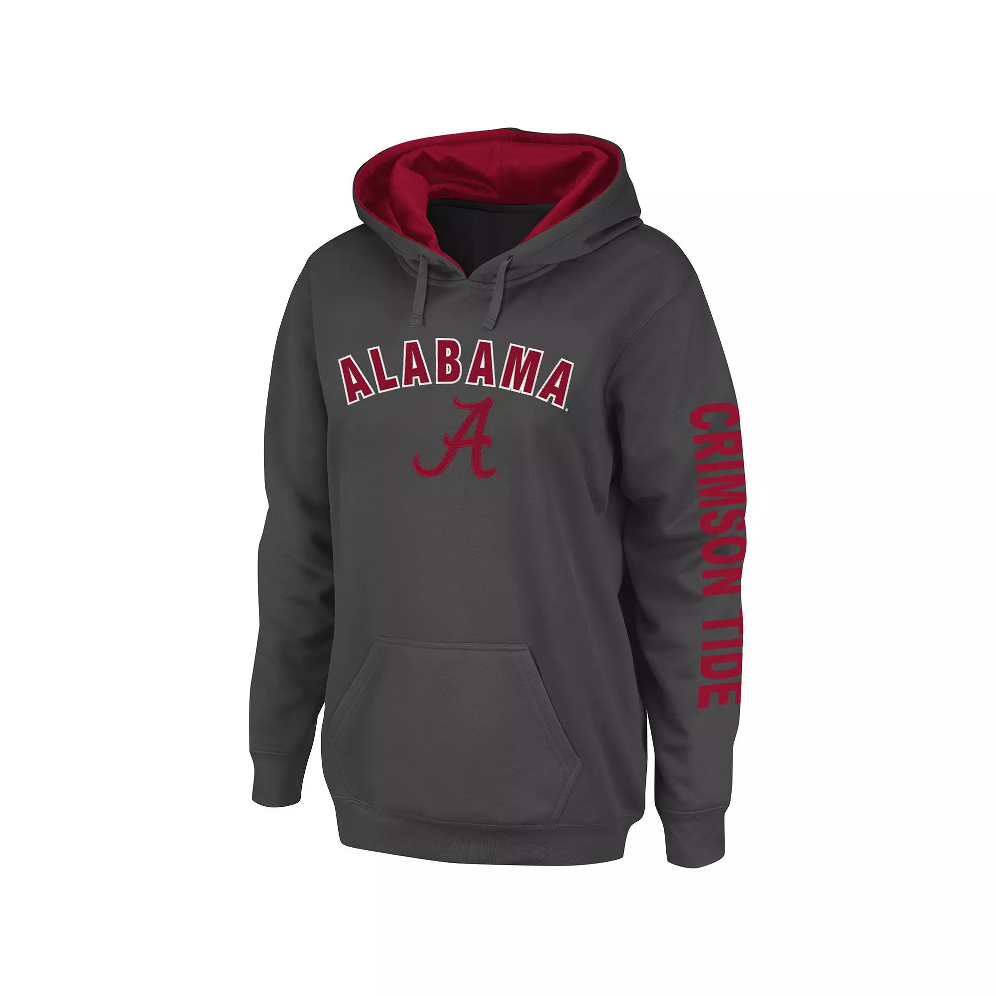 Women's Colosseum Charcoal Alabama Crimson Tide Loud and Proud Pullover Hoodie,  Product Image