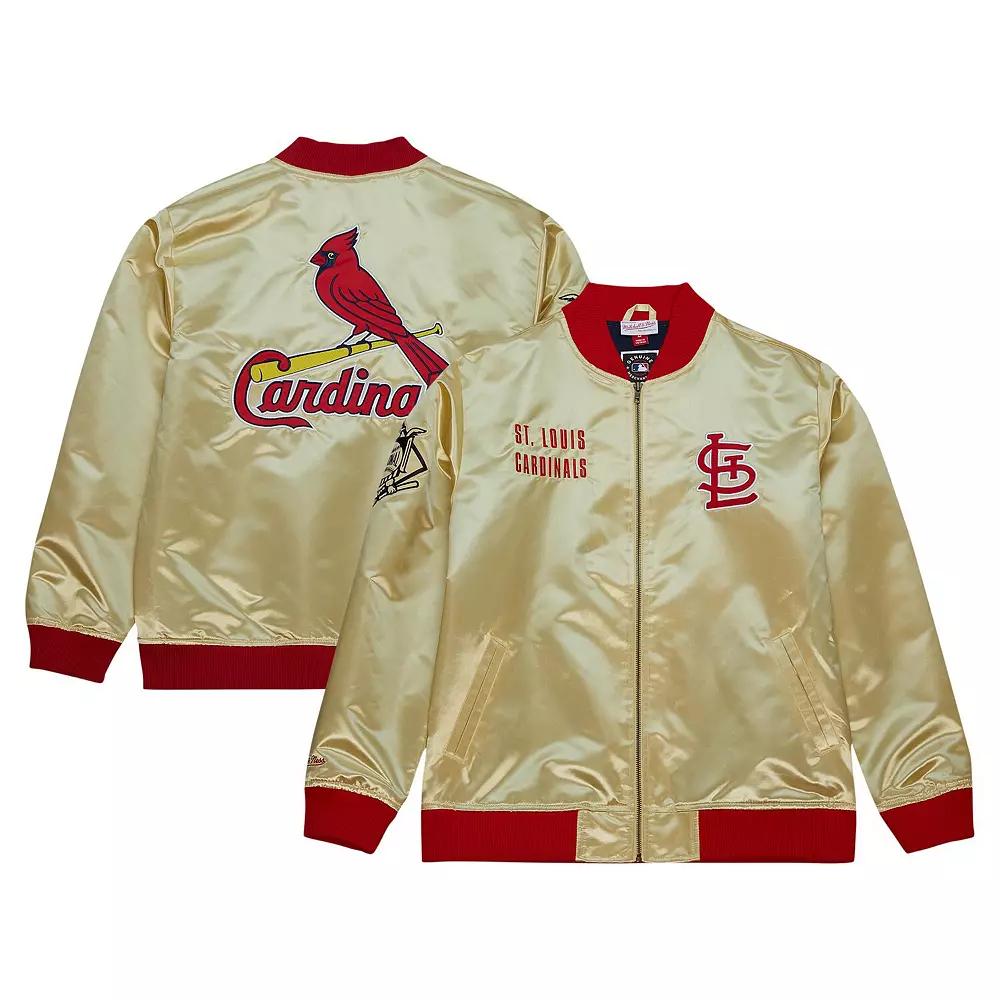 Men's Mitchell & Ness Gold St. Louis Cardinals OG 2.0 Lightweight Satin Full-Zip Jacket, Size: 3XL Product Image