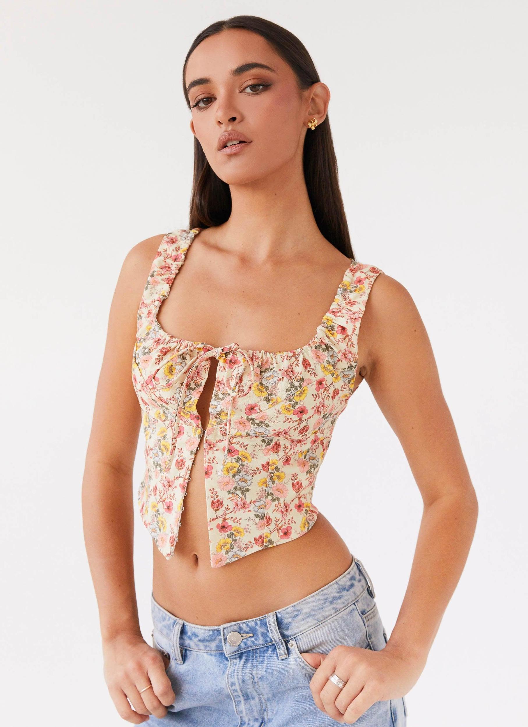 Take Me Away Corset Top - Garden Party Product Image
