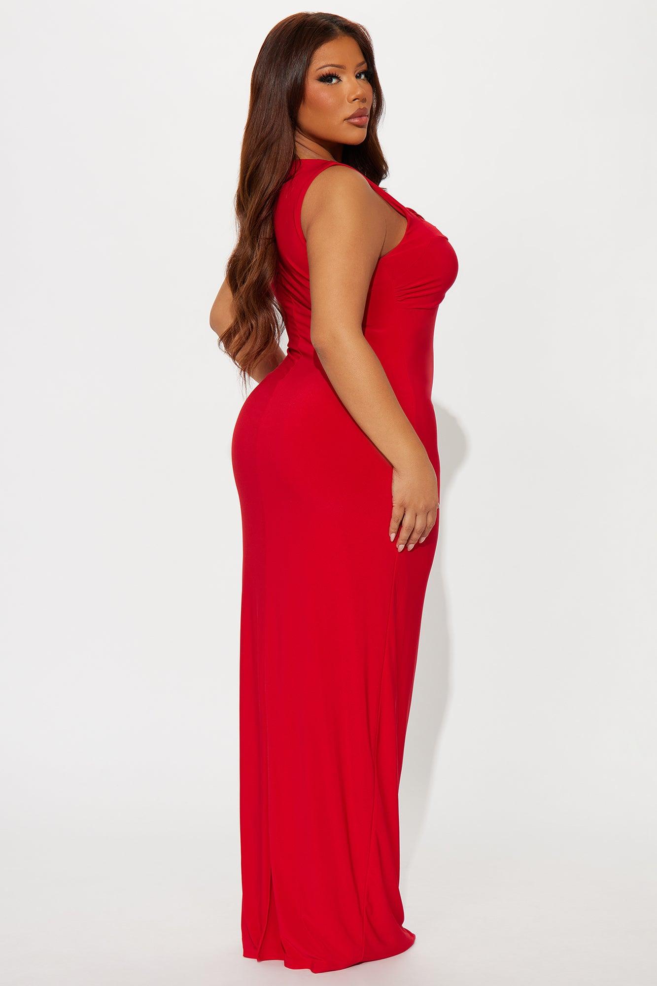 More Than Friends Maxi Dress - Red Female Product Image