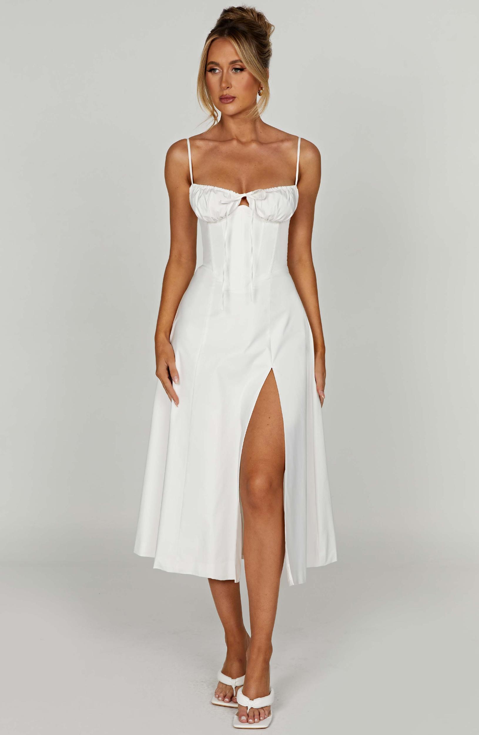Deanna Midi Dress - Ivory Product Image