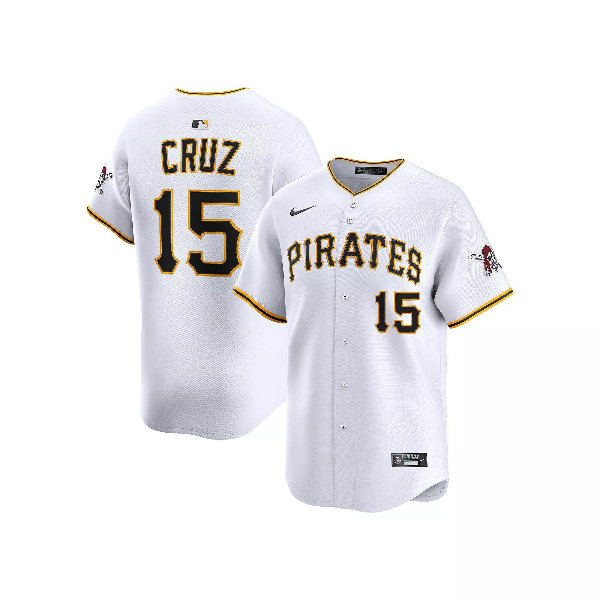 Men's Nike Oneil Cruz White Pittsburgh Pirates Alternate Limited Player Jersey, Size: Large Product Image