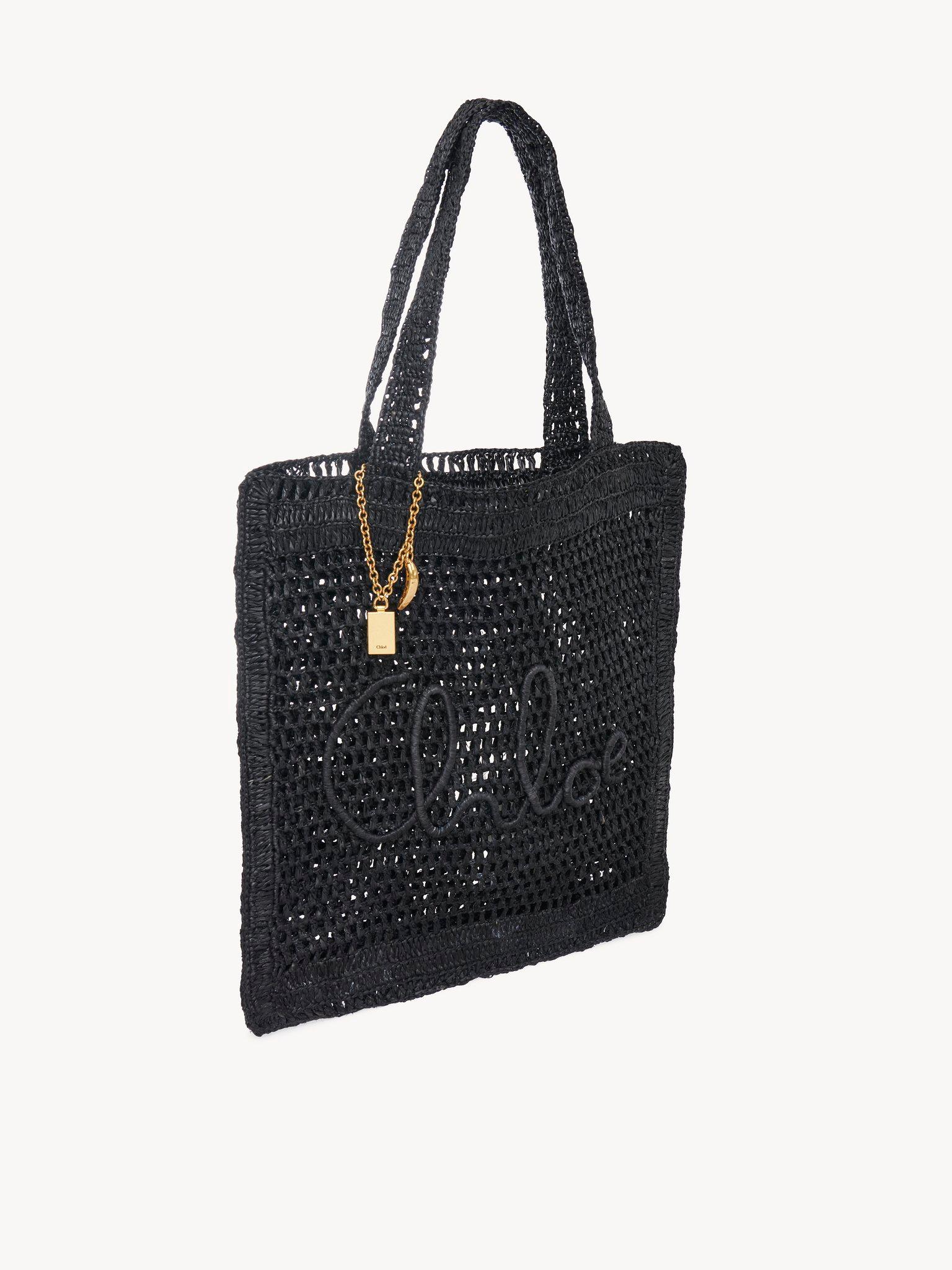 Summer Banana tote bag in raffia Product Image