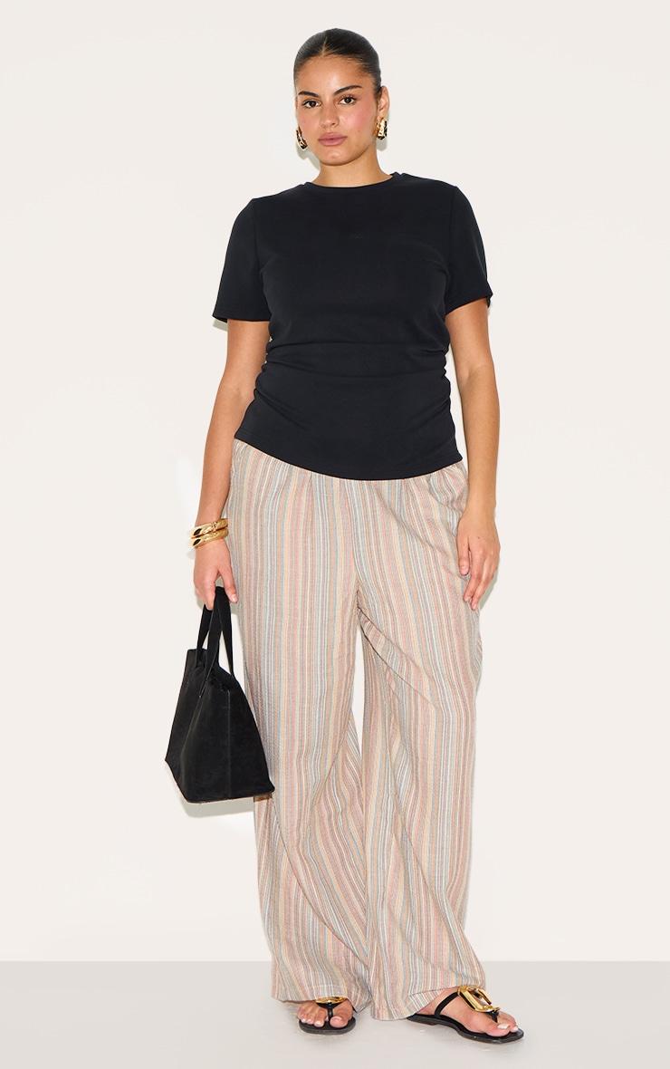 Plus Black Modal Ruched Side Top Product Image