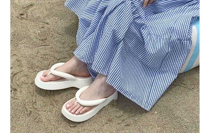 Platform Plain Flip Flops Product Image