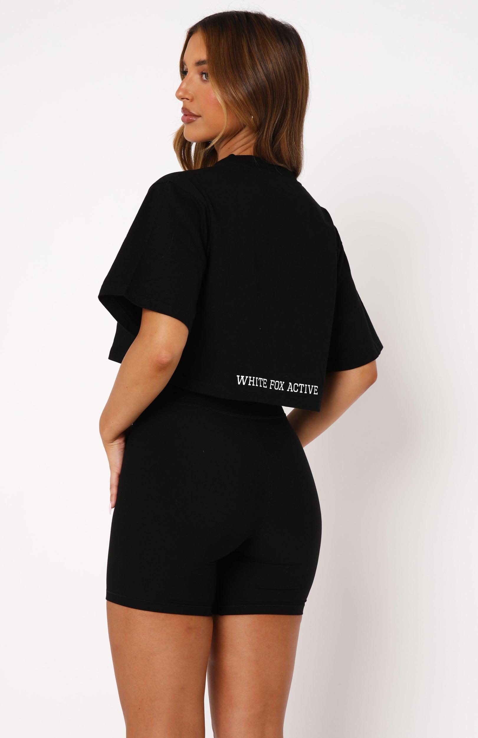 Home Stretch Oversized Cropped Tee Black Product Image
