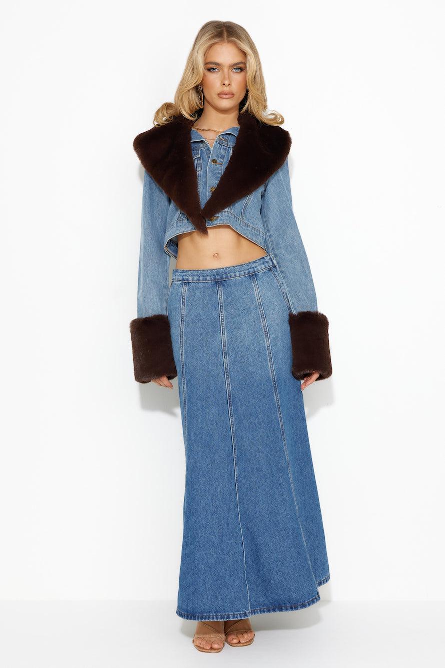 LIONESS Smokeshow Denim Jacket Duke Blue Product Image