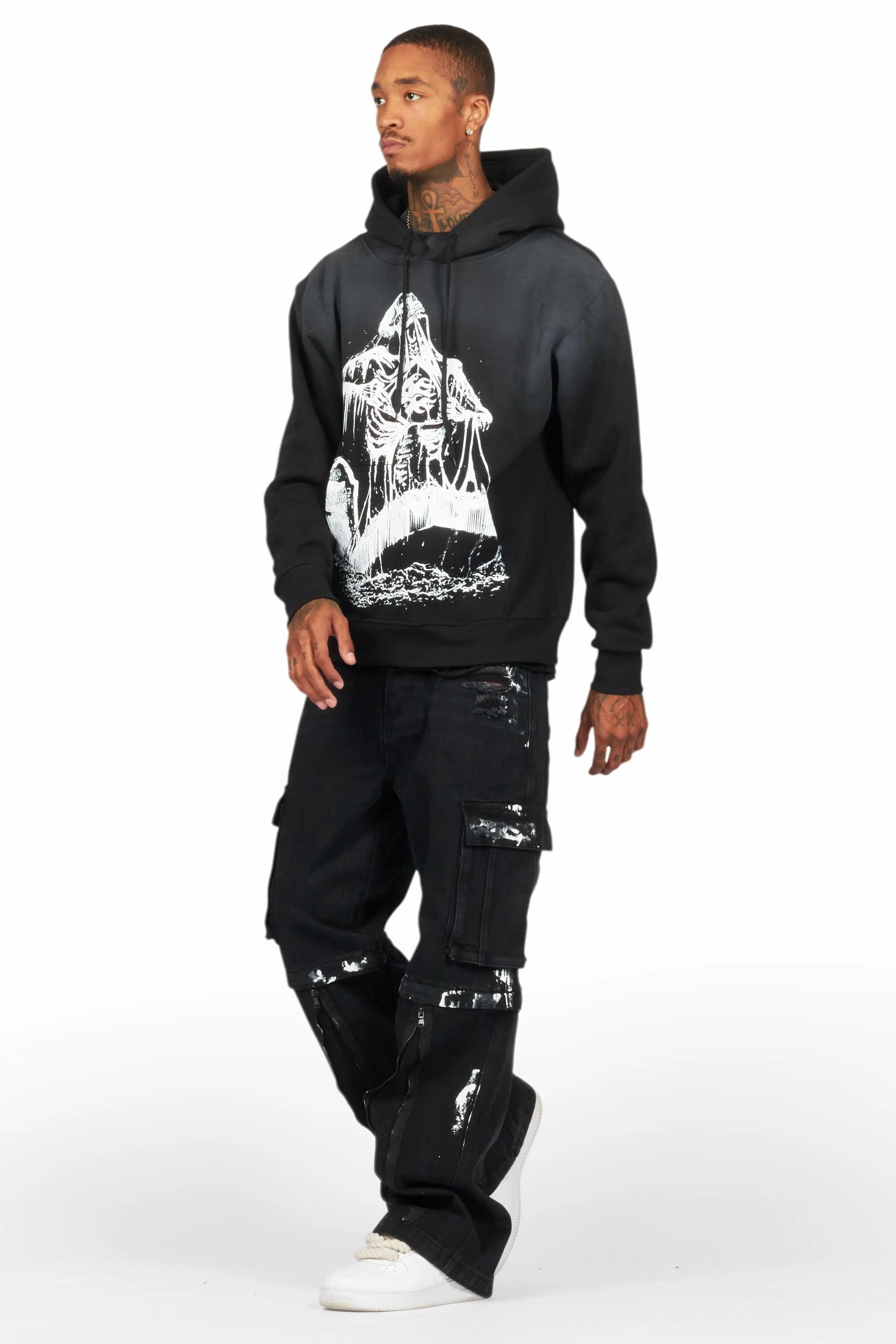 Brookwood Black Hoodie/Baggy Fit Jean Bundle Male Product Image