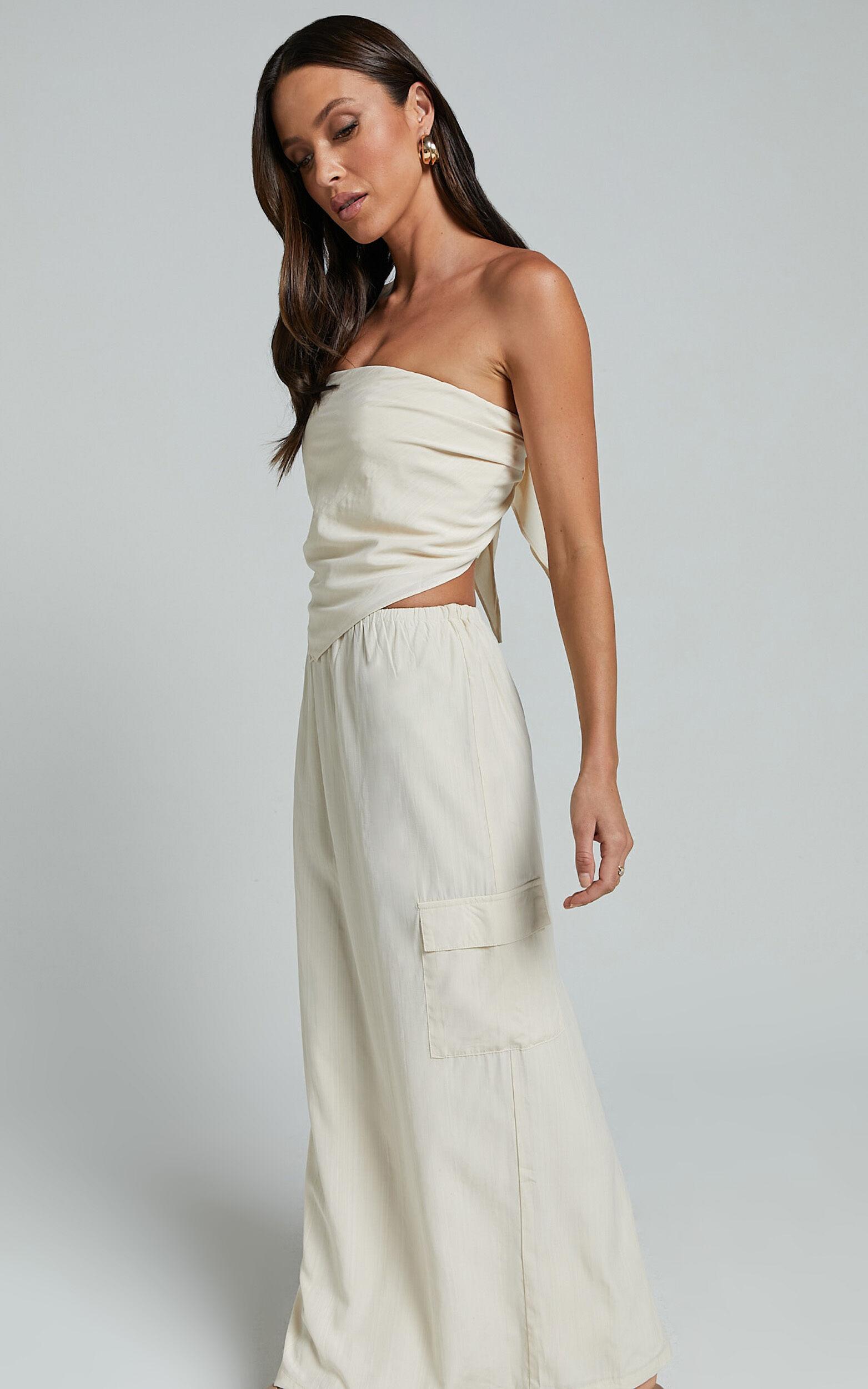 Runaway The Label - Picilo Long Maxi Skirt in Stone Product Image