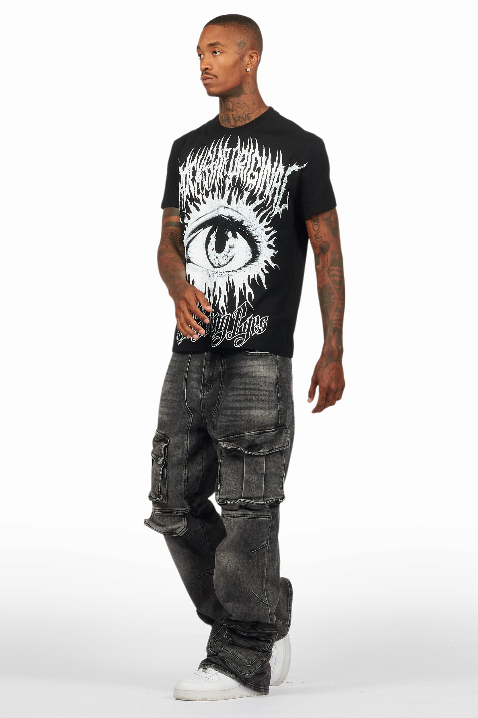 Velo Black Baggy Fit Jean Male Product Image