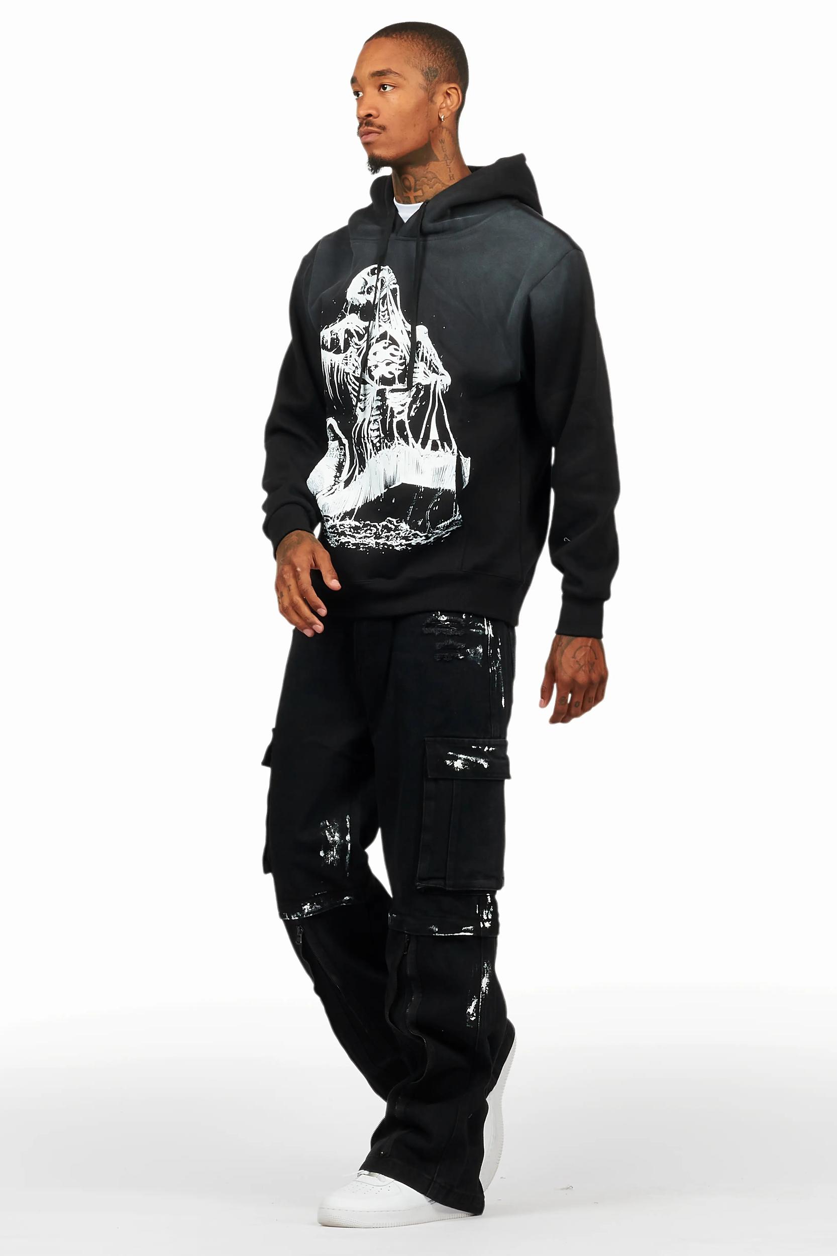 Brookwood Black Hoodie/Baggy Fit Jean Bundle Male Product Image