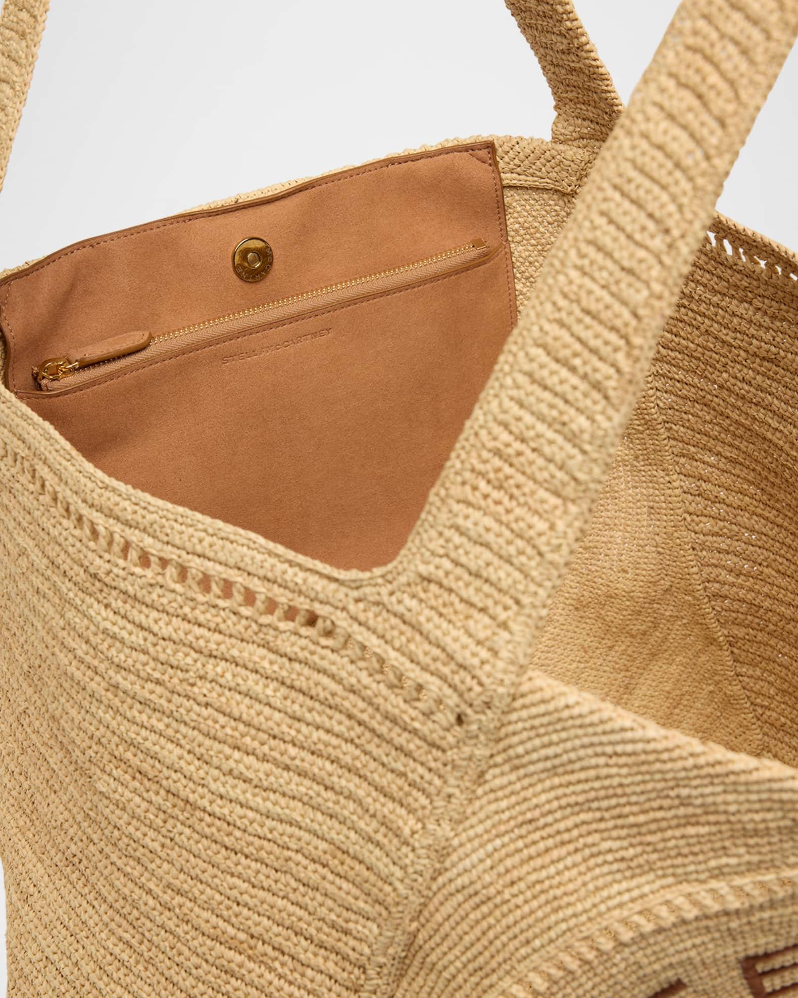 Logo Crochet Raffia Tote Bag Product Image