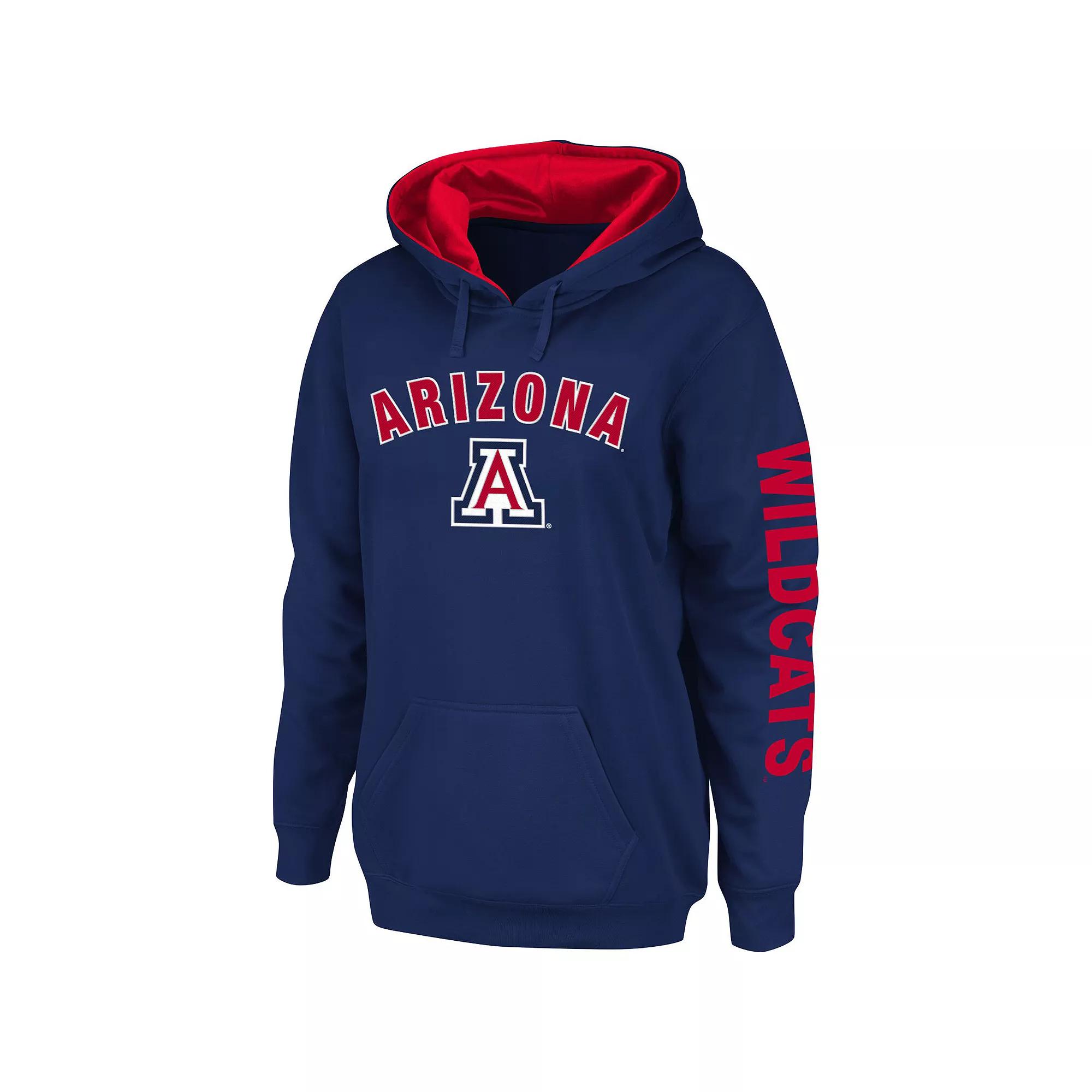 Women's Colosseum Navy Arizona Wildcats Loud and Proud Pullover Hoodie,  Product Image