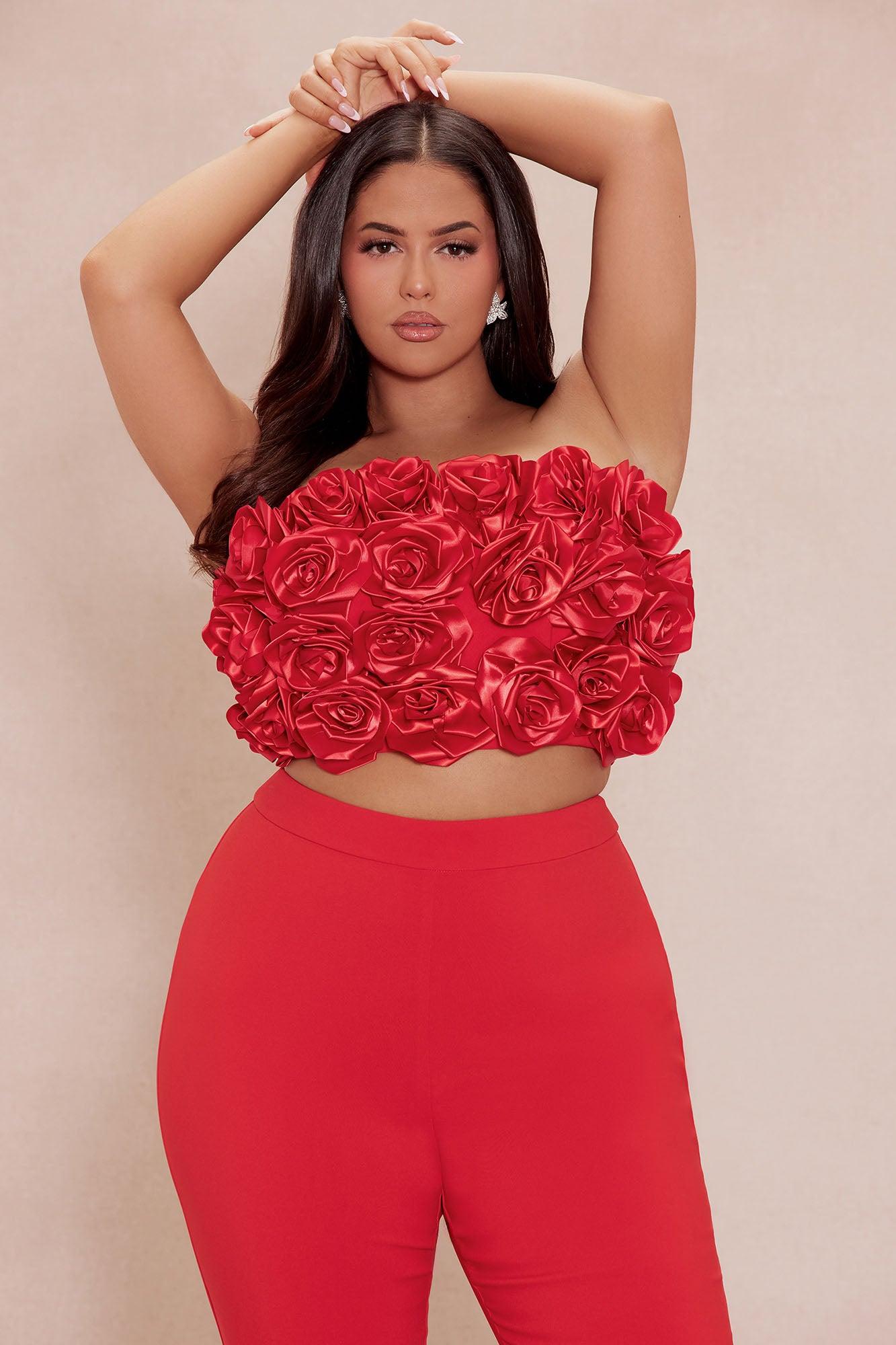 Anna Rose Pant Set - Red Product Image