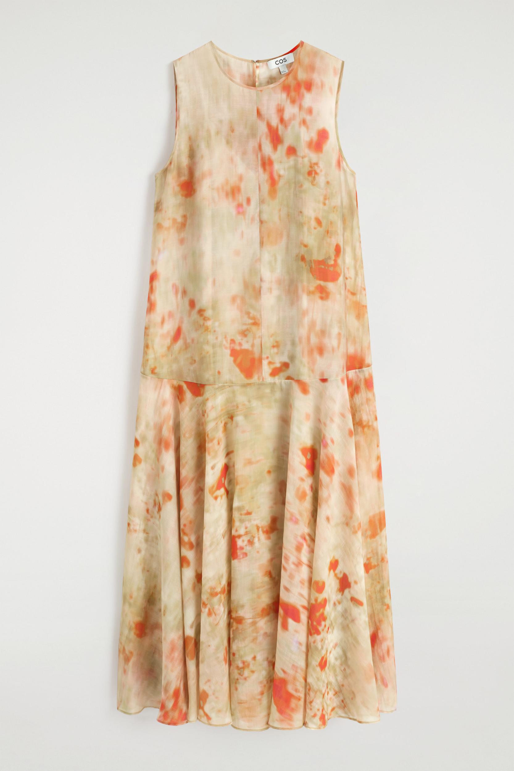 SHEER FLORAL-PRINT MAXI DRESS Product Image