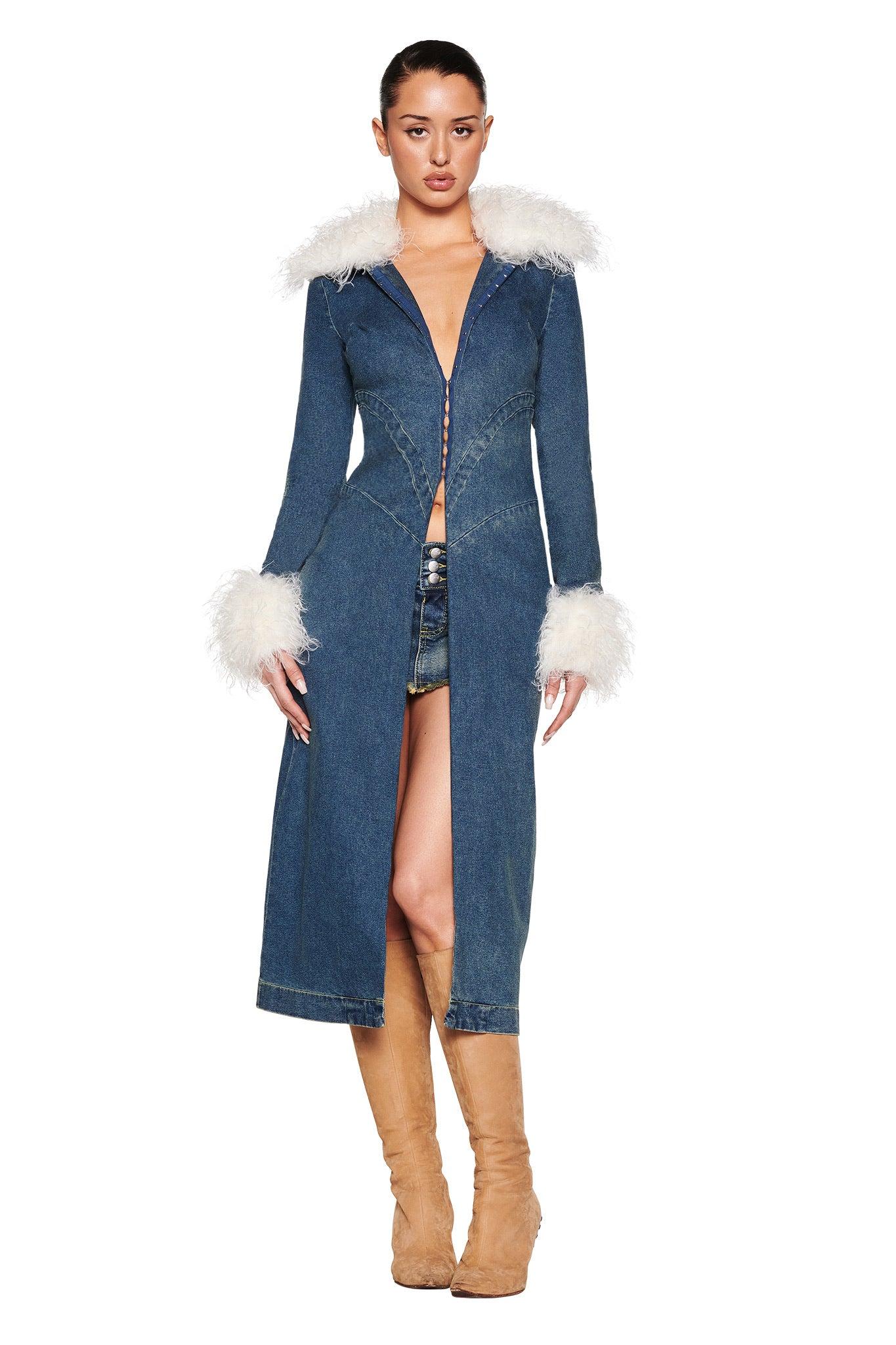 SYLVIE COAT - BLUE :  BLUE DENIM Product Image